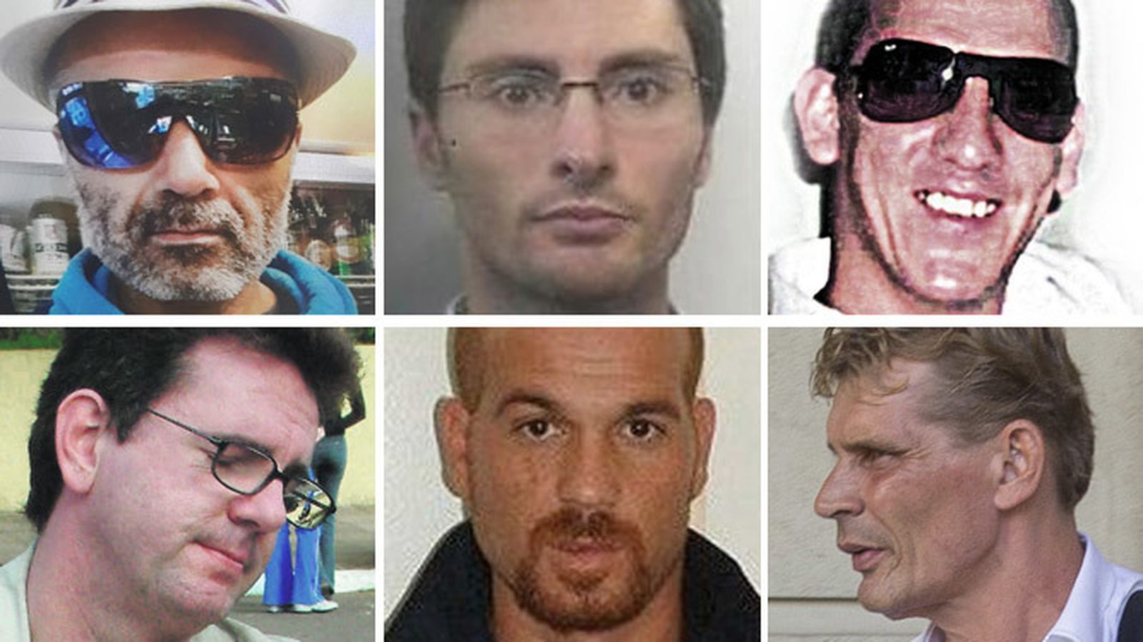 Arriba: Ali Shahgahleh, Luca Materazzo y Sergio Fernando Lima. Abajo: Luiz Henrique Sanfelice, Augusto Soares y Dominique Philippeaux.