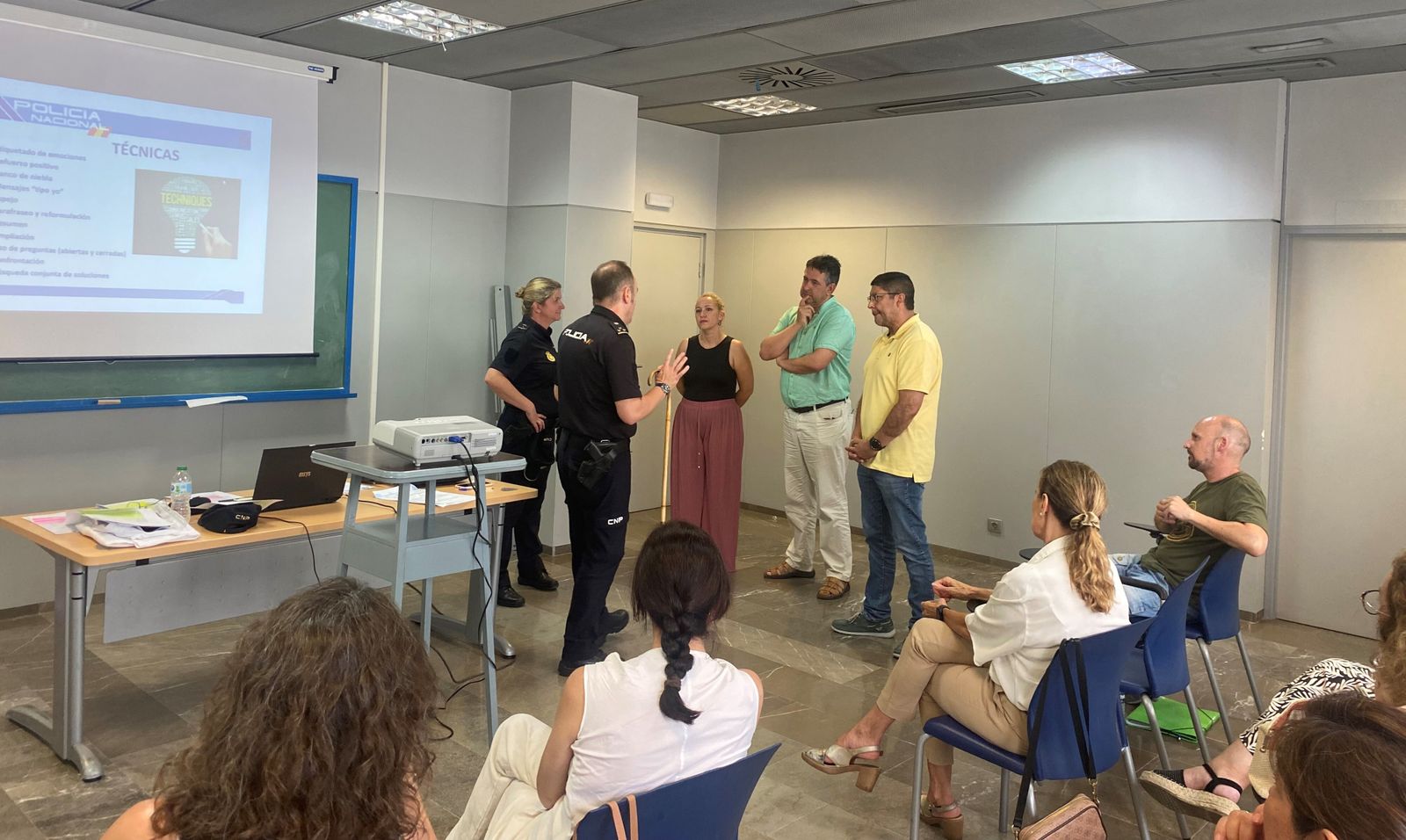 Un momento del taller impartido en el distrito Bahía de Cádiz.