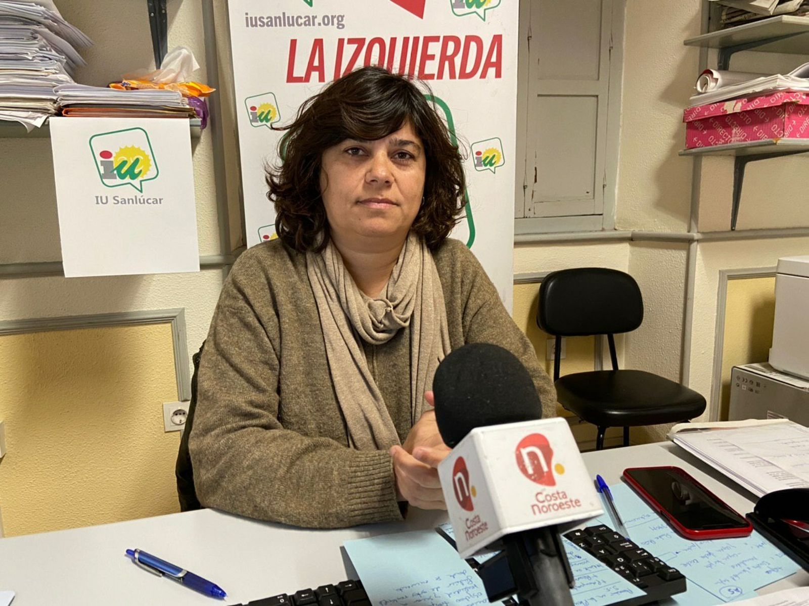 La portavoz de IU en el Ayuntamiento de Sanlúcar, Carmen Álvarez.