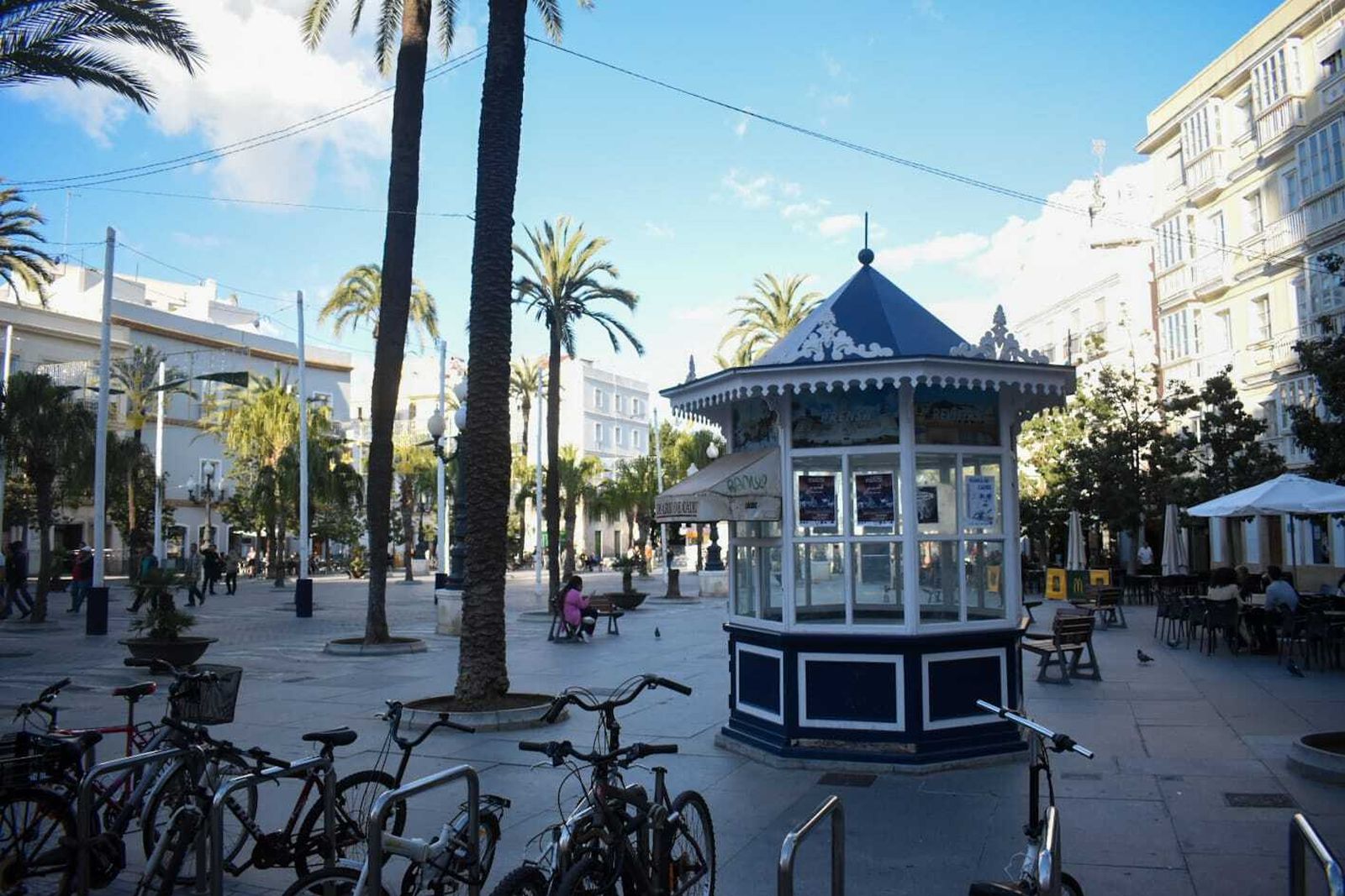 El kiosco de la Plaza de San Juan de Dios en Cádiz.