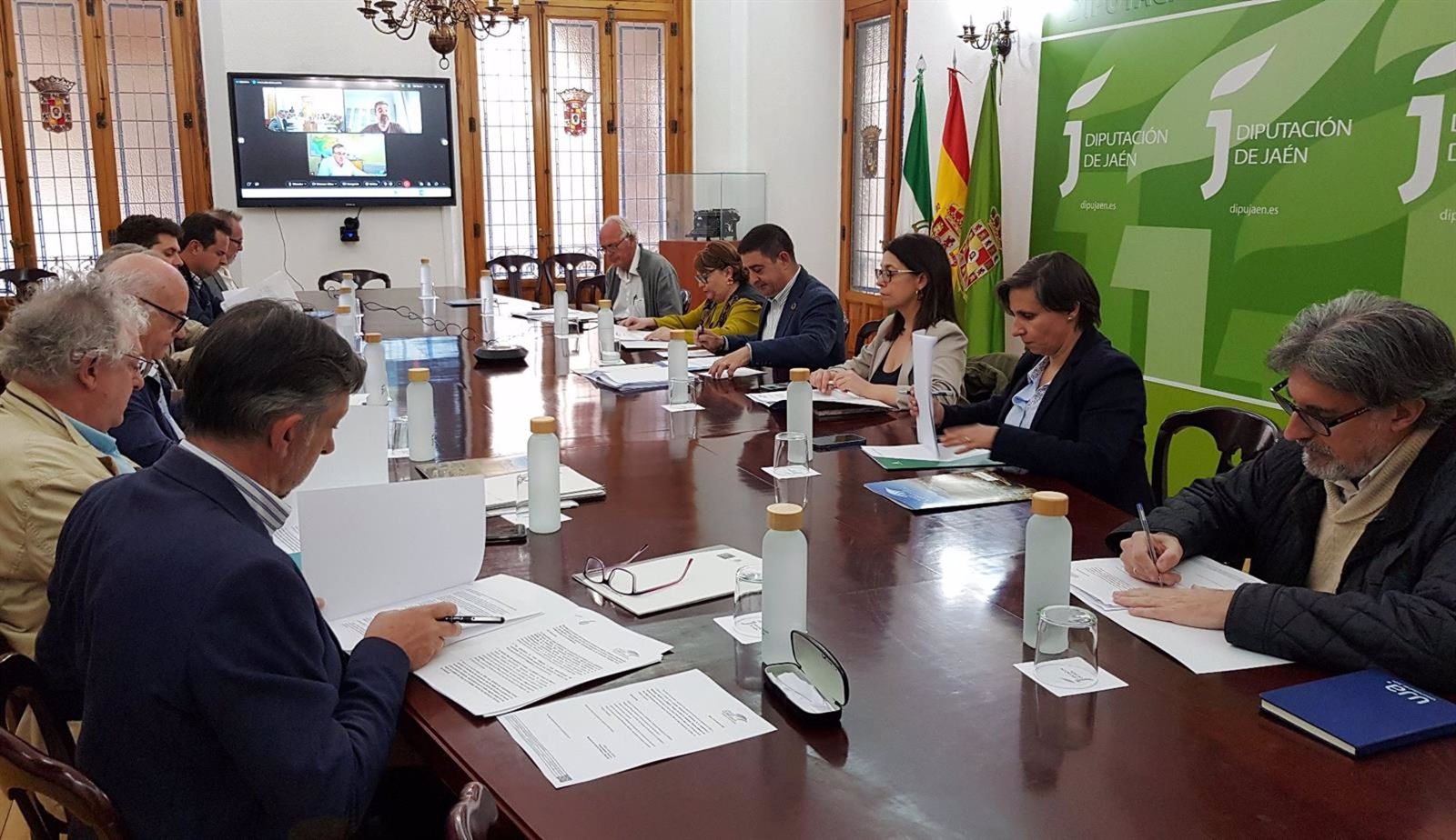 Comisión de seguimiento de la candidatura en la Diputación de Jaén.