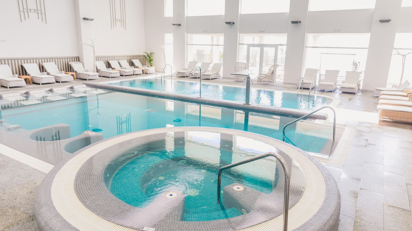 Vista del área termal del club de playa Estrella del Mar.