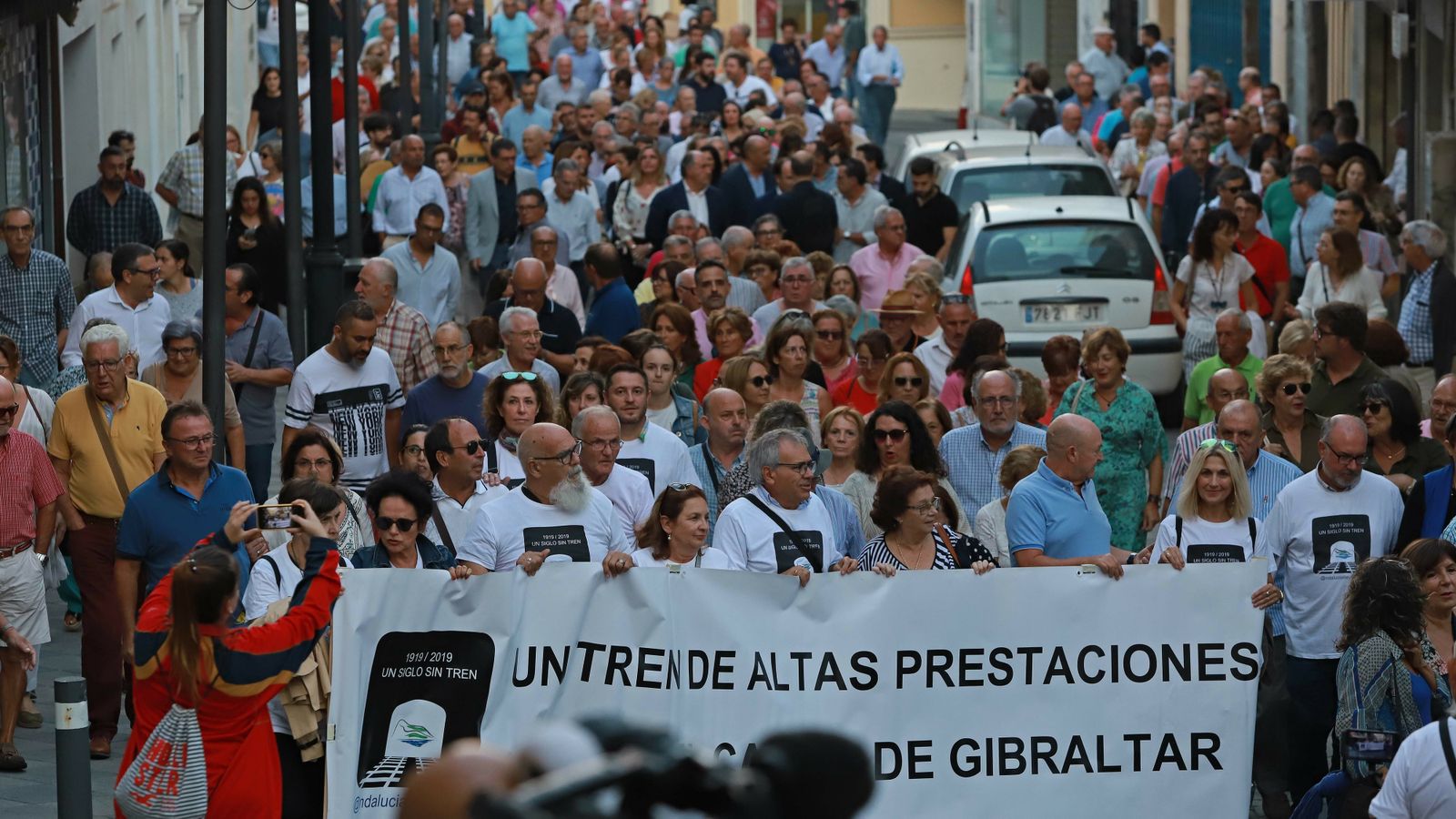 Las mejores fotos de la manifestación por el tren en el Campo de Gibraltar