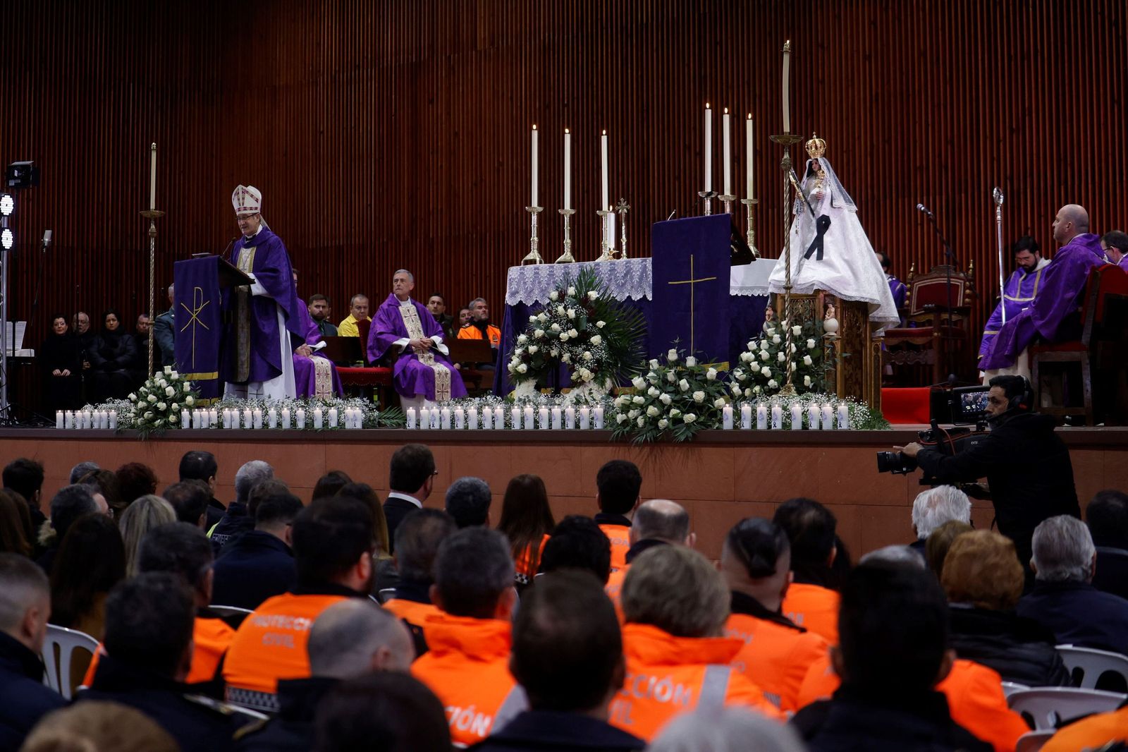 Misa funeral en Adamuz por las víctimas del accidente de tren.