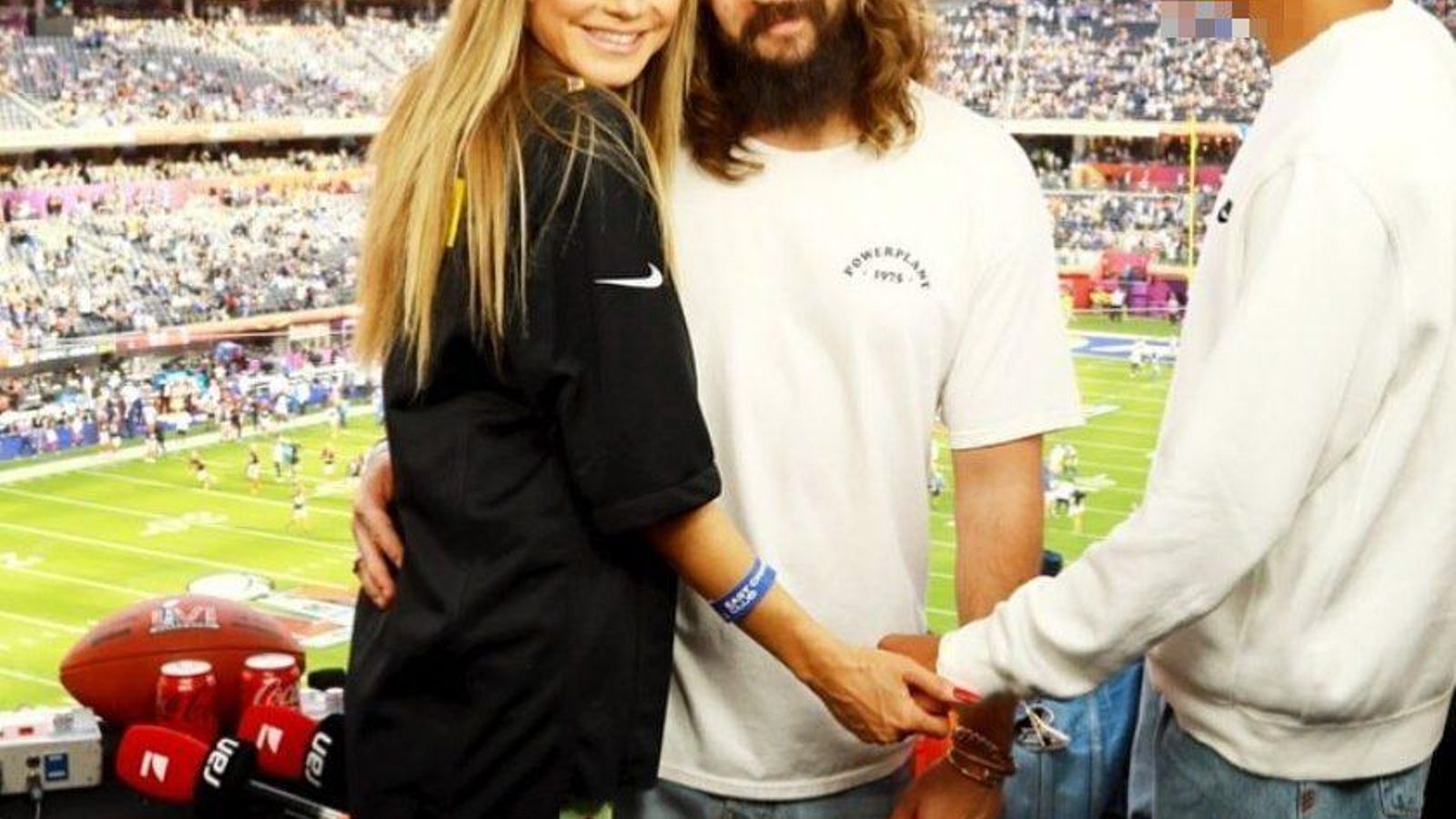 Heidi Klum con su marido.