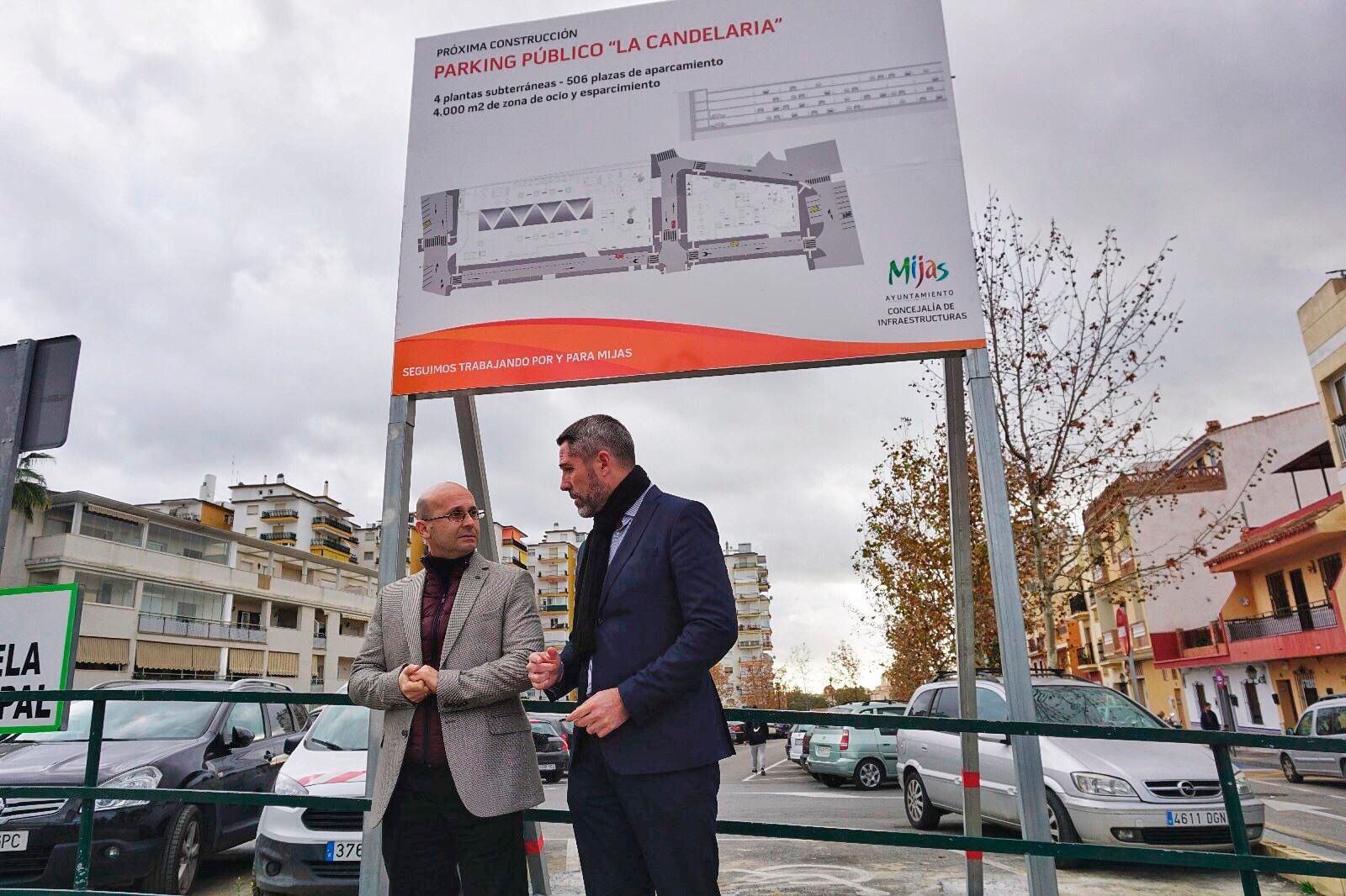 El alcalde, Juan Carlos Maldonado, y el edil de Obras, José Carlos Martín, durante la presentación del inicio de las obras.