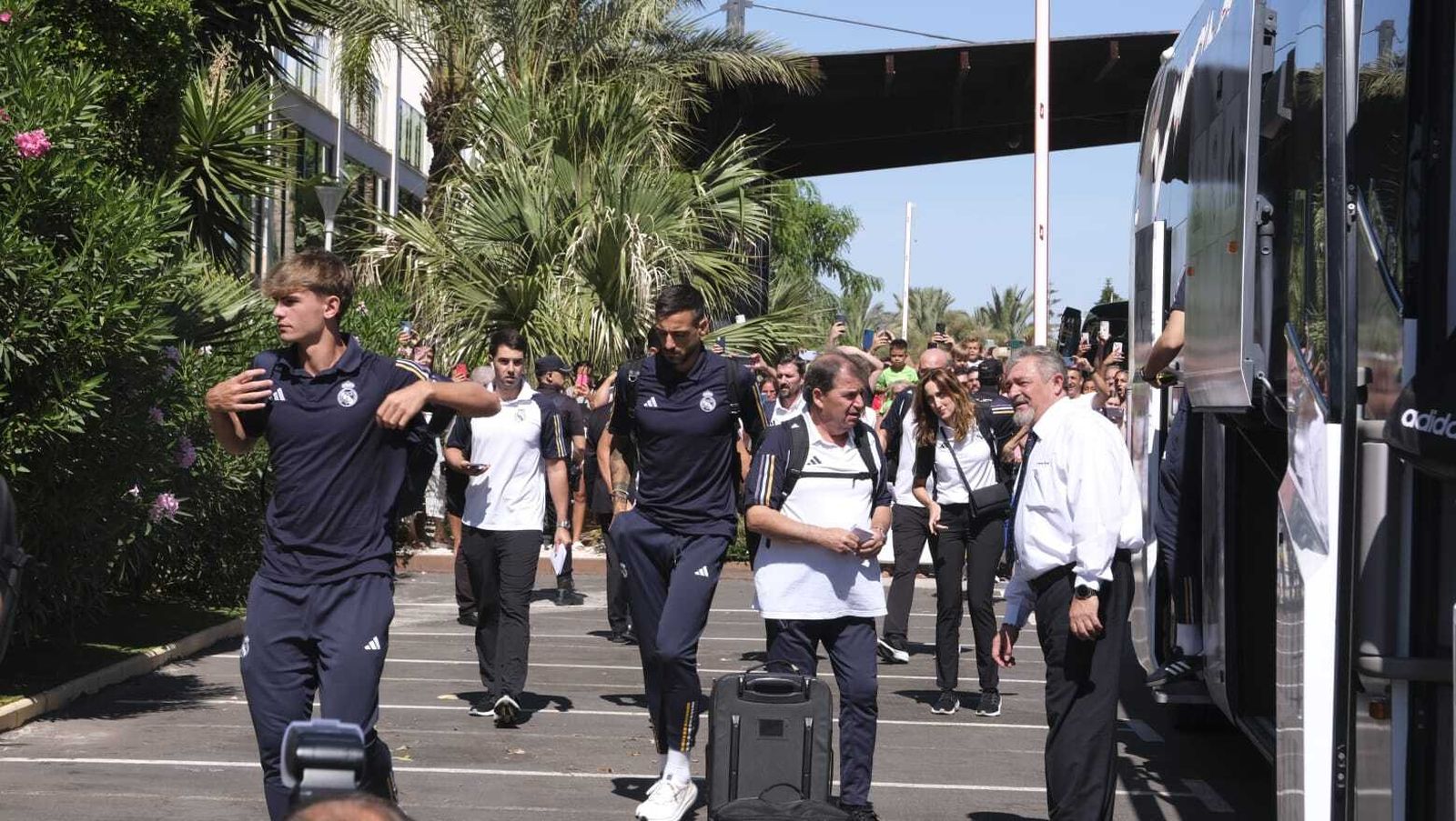 La llegada del Real Madrid a Almería en imágenes