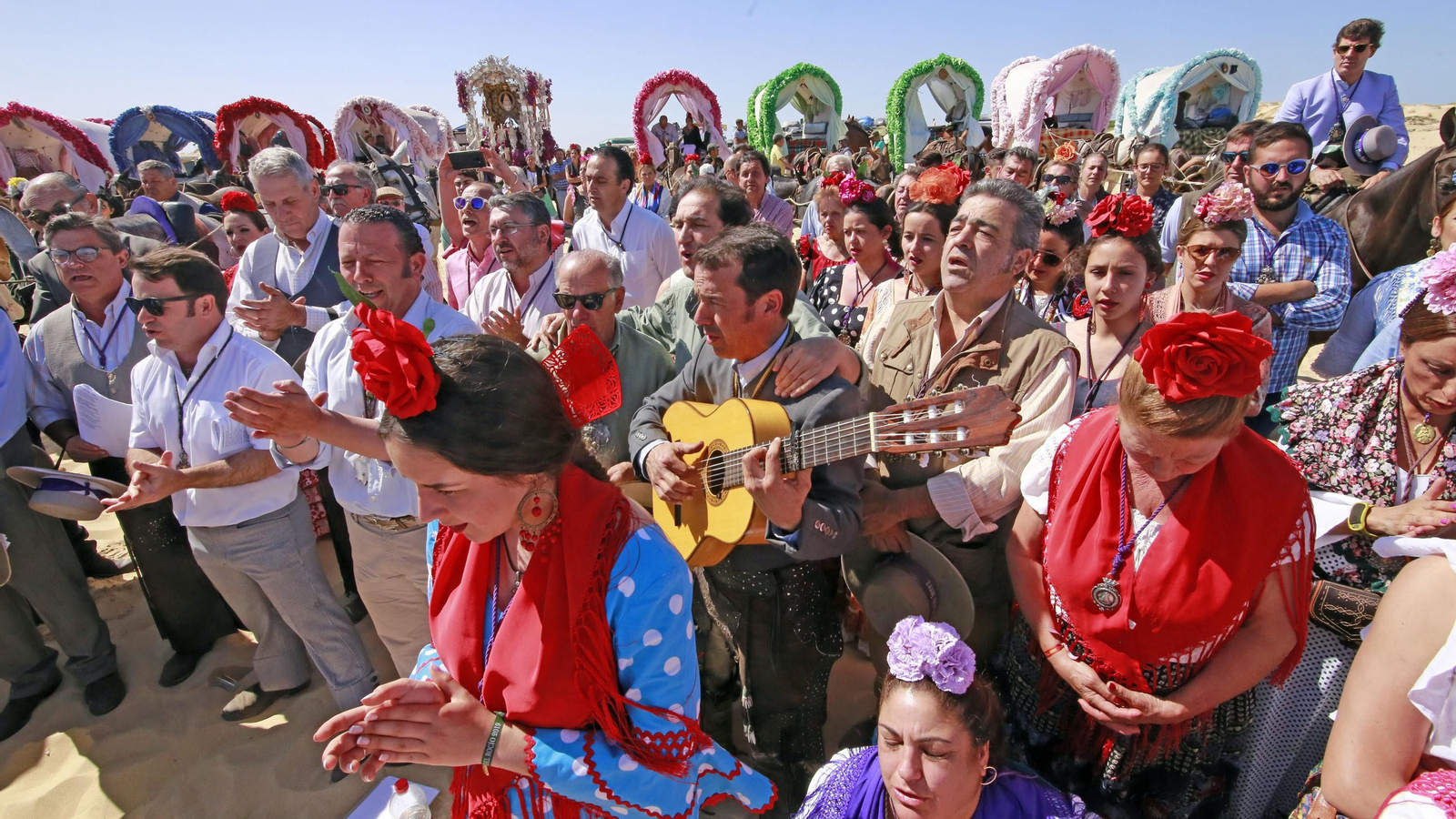 Imágenes de pasadas romerías de la Hdad de Jerez al Rocío