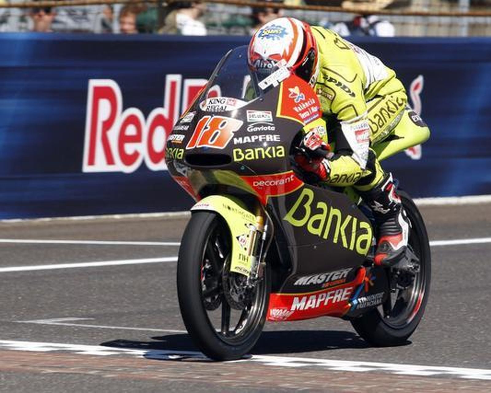 Terol durante la carrera de 125cc  Foto: afp