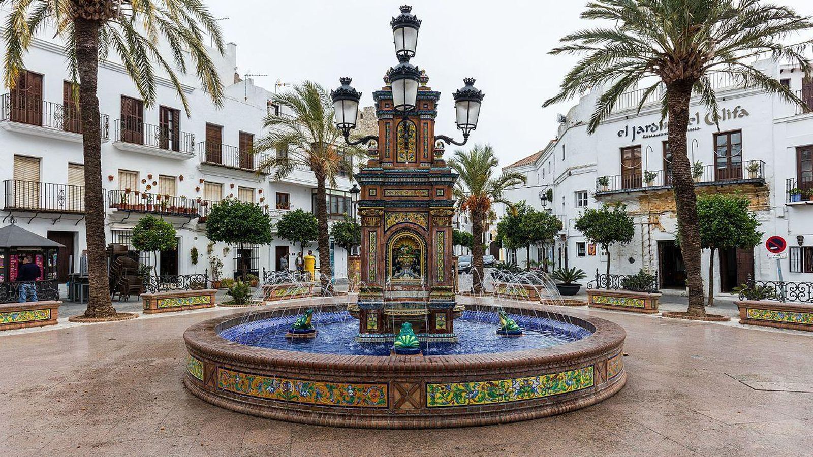 Plaza de España, en Vejer.