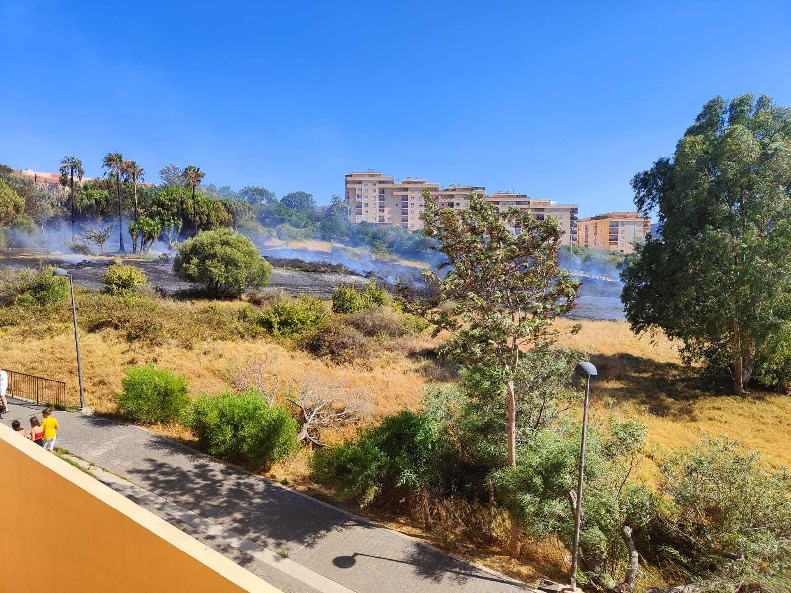 El solar afectado por el incendio.