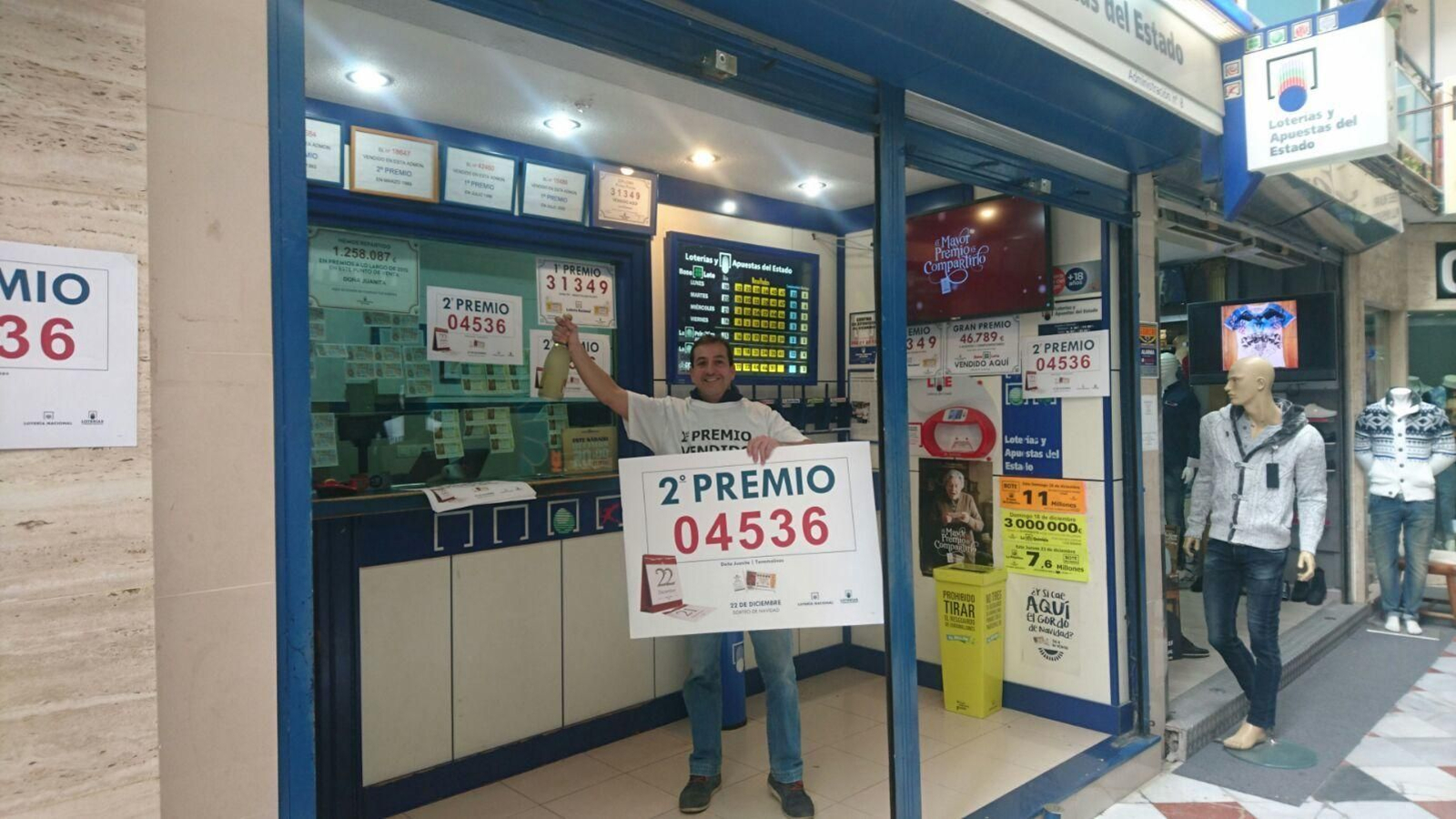 Los premiados en la Lotería de Navidad en Málaga