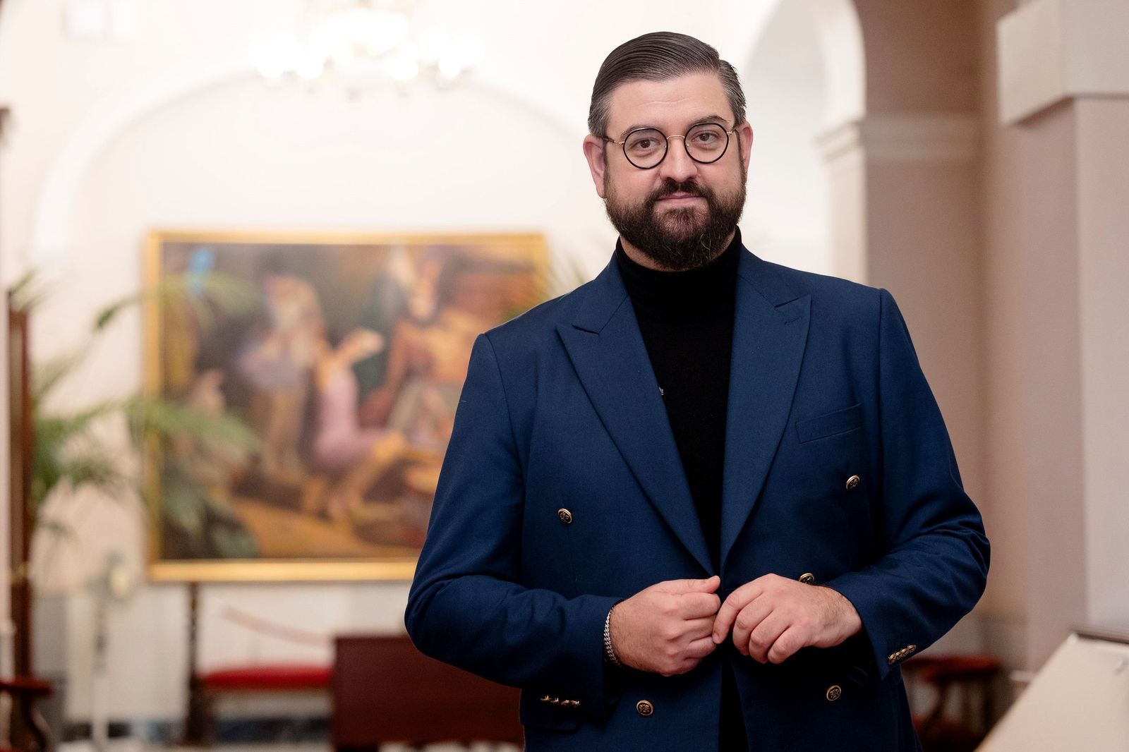 Manu Sánchez en los pasillos del Ayuntamiento de Cádiz el pasado jueves