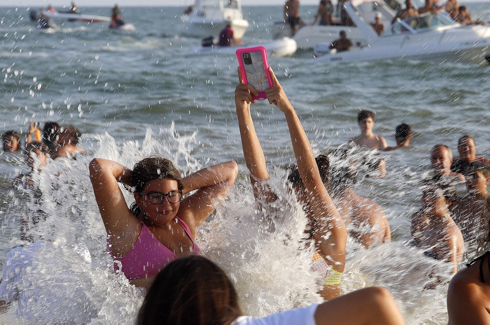 Imágenes de la procesión de la Virgen del Carmen en Punta Umbría