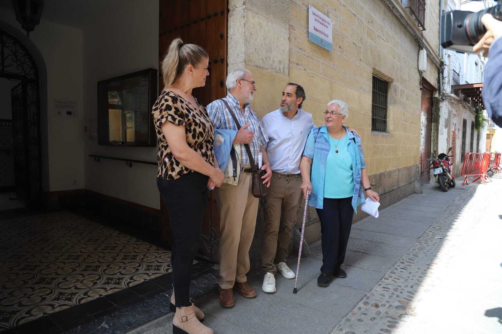 Juan Hidalgo, con Pepe Moñino y Amalia Pedraza.