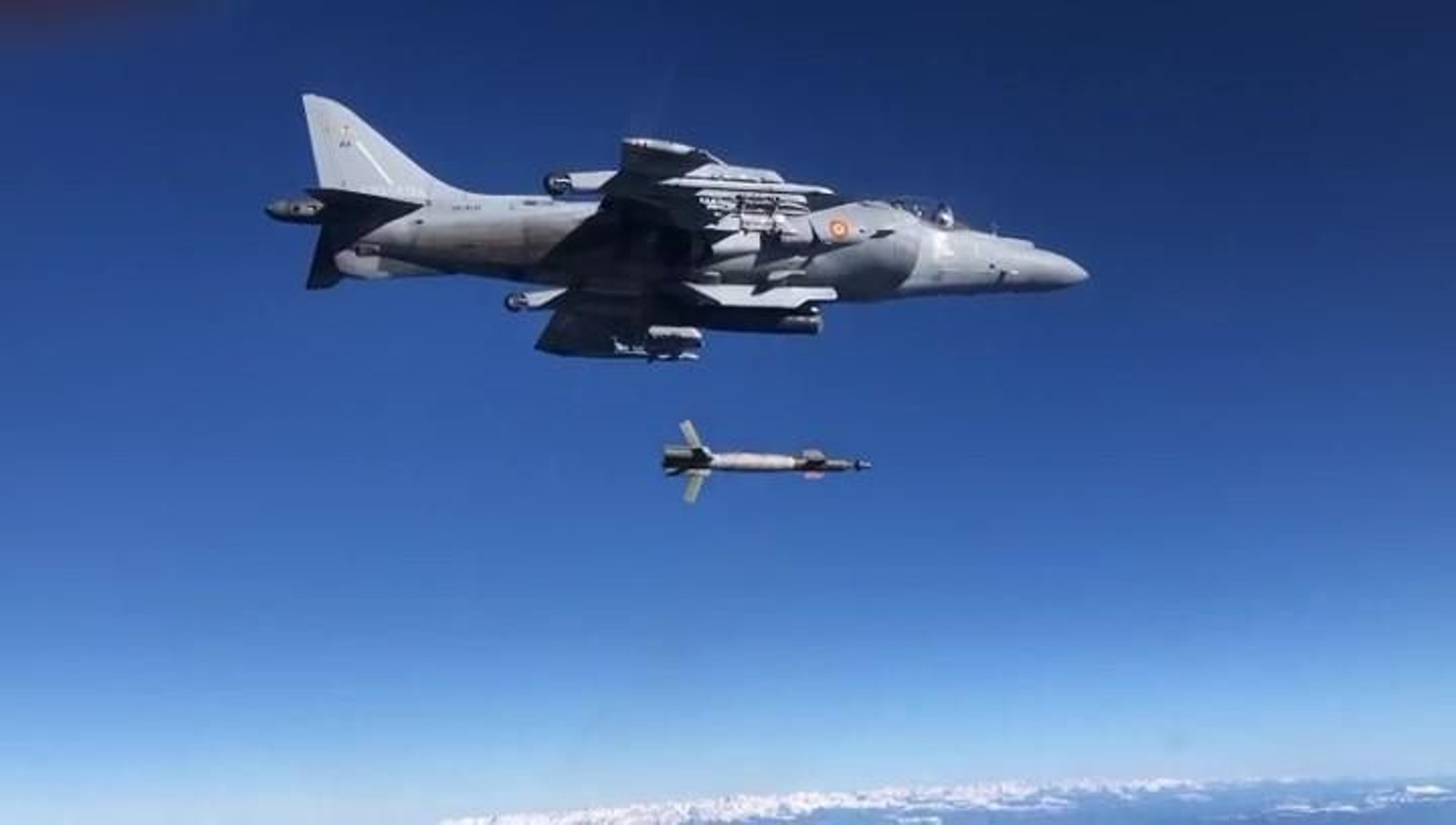 Lanzamiento desde un Harrier en una imagen de archivo.