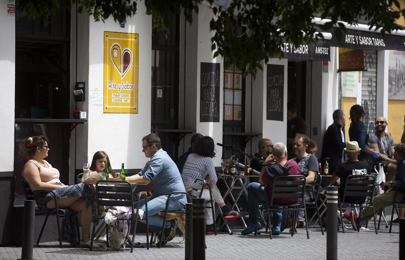 Coronavirus en Sevilla: Las terrazas de los bares en la fase 1