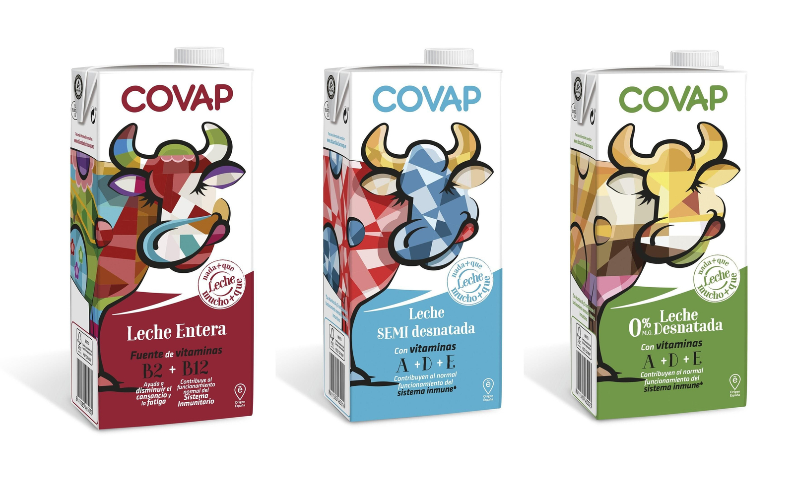 Envase exclusivo de Lácteos Covap diseñado por jóvenes andaluces.