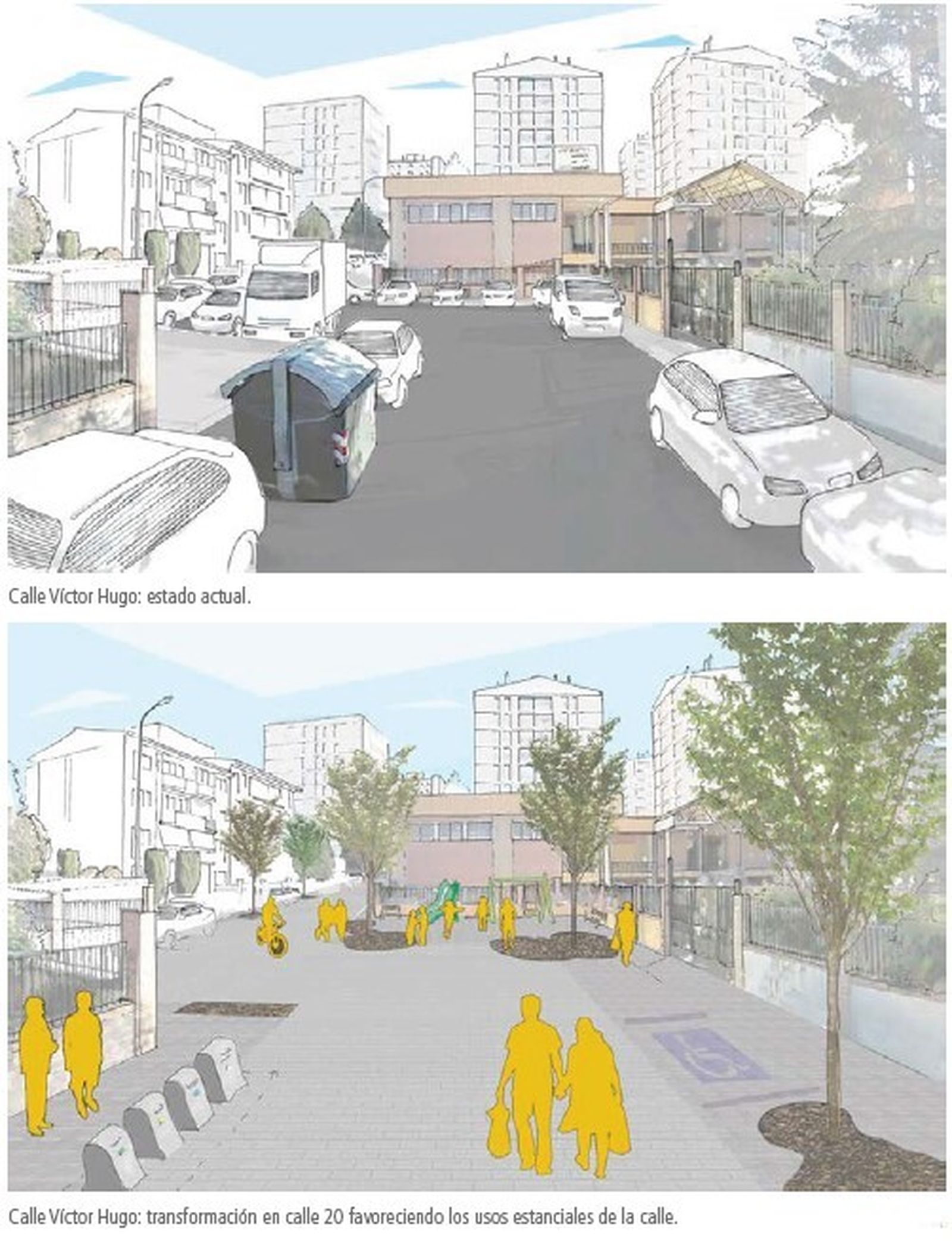 Cambio en esta zona de la calle.