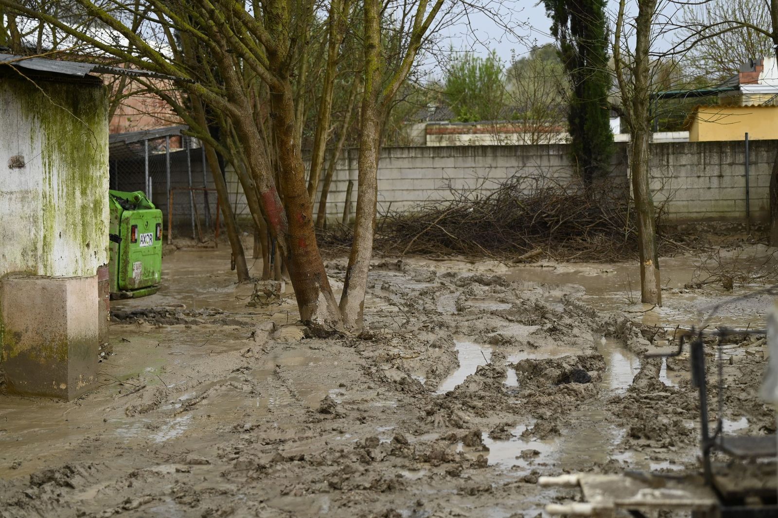 Parcelas de Guadalvalle siguen anegadas por el barro un mes después de las inundaciones