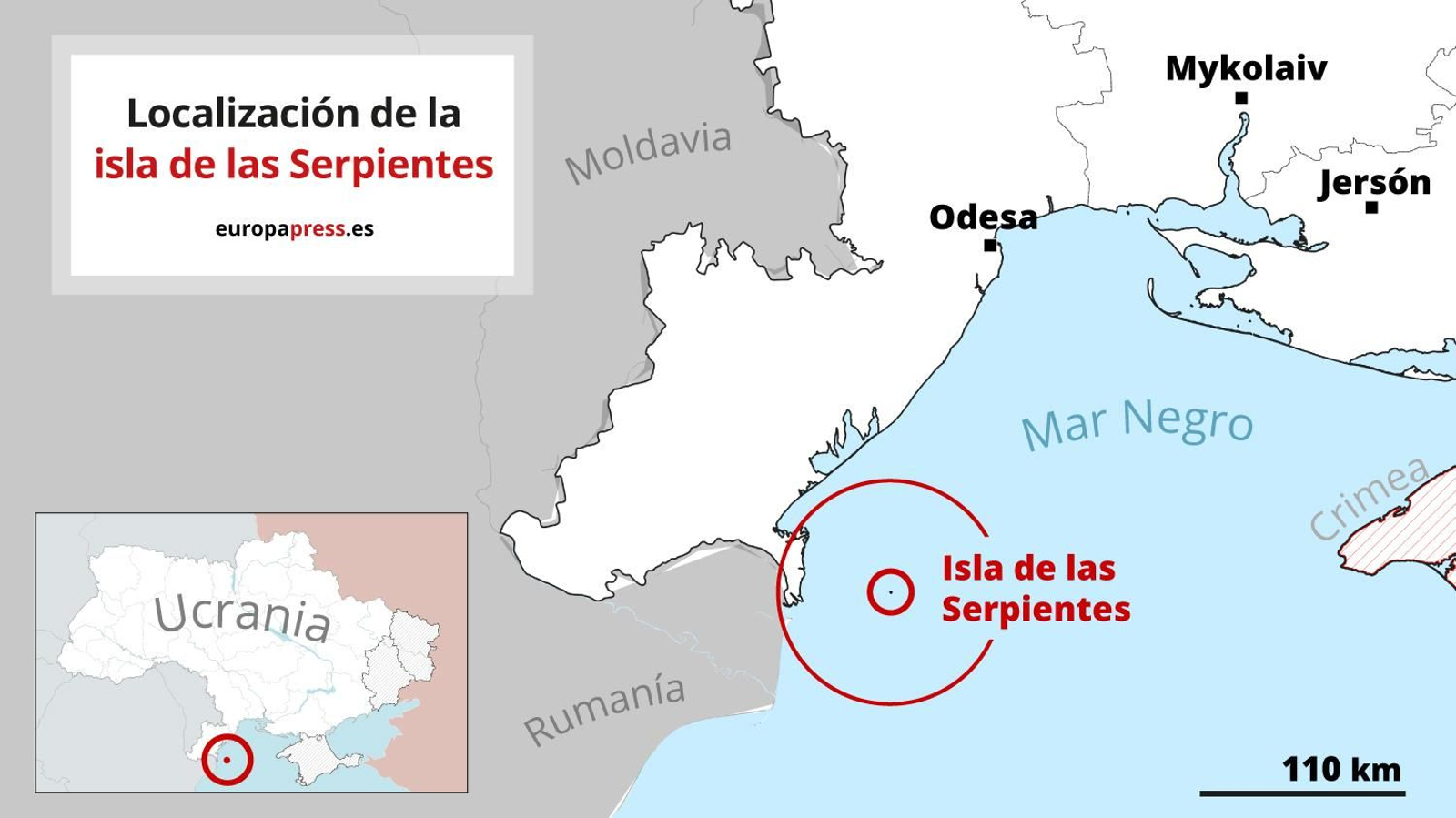 La Isla de las Serpientes, en el mar Negro