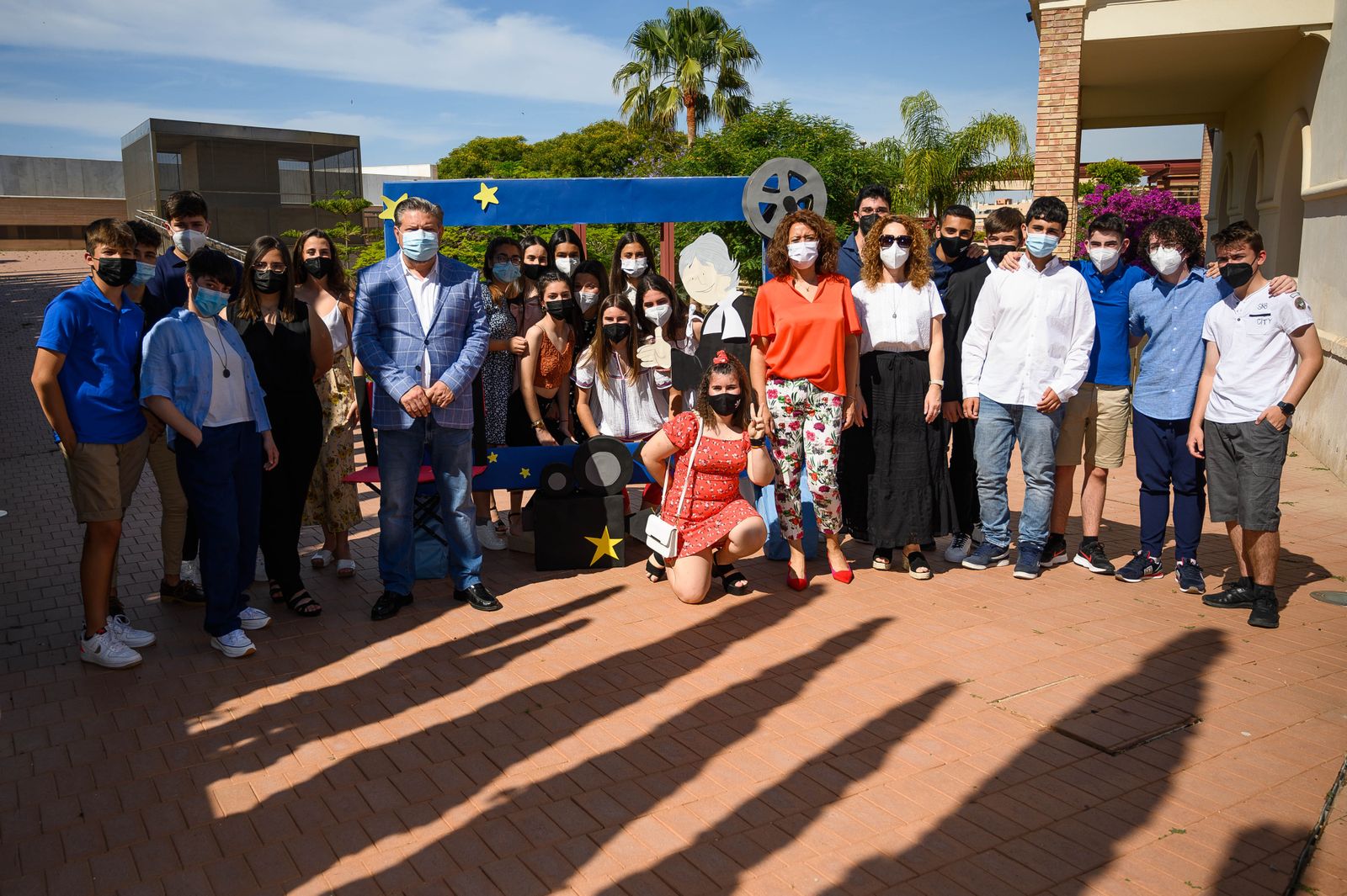 Diego Cruz y Concepción Zamora en la Casa del Cine tras la entrega de premios.