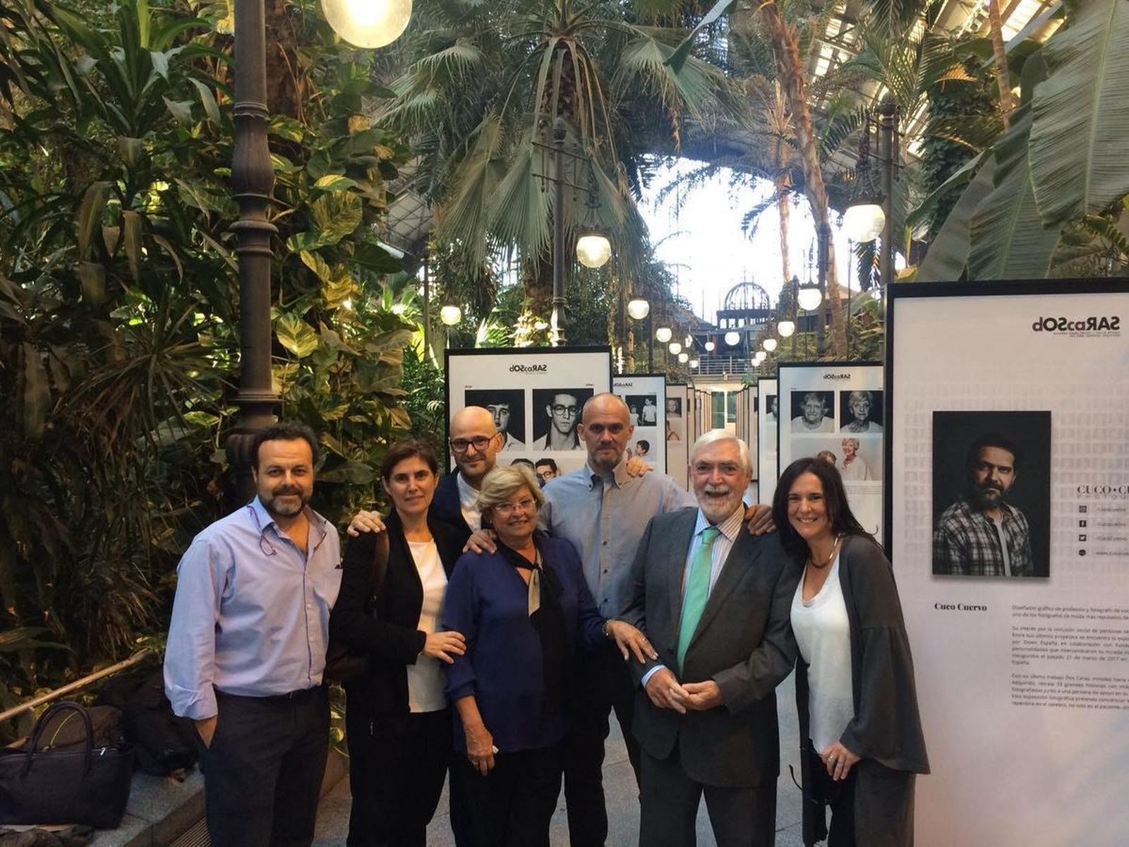 Acto de la inauguración de la exposición en Atocha.
