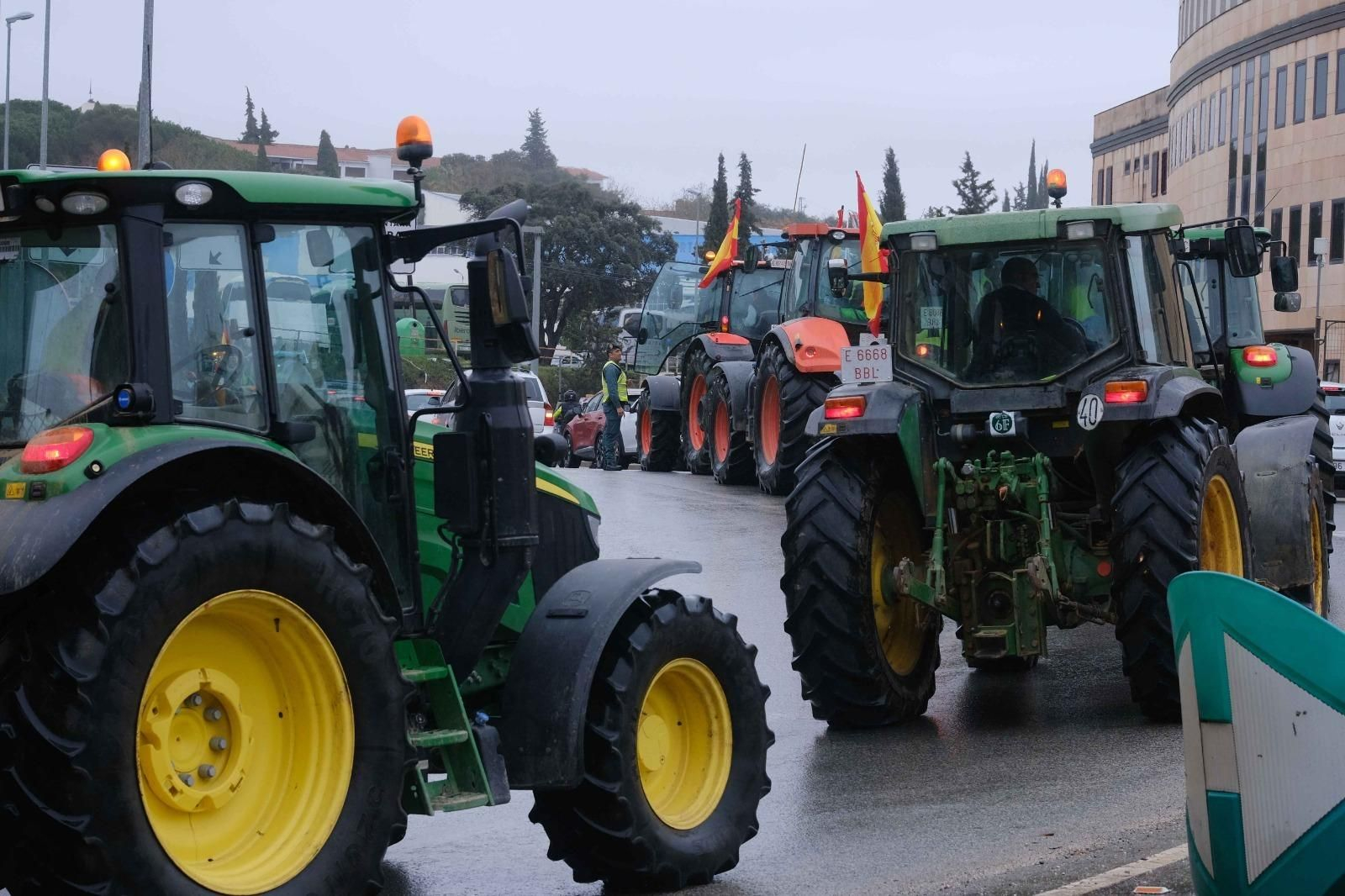 Ronda, epicento de las tractoradas de los agricultores este lunes