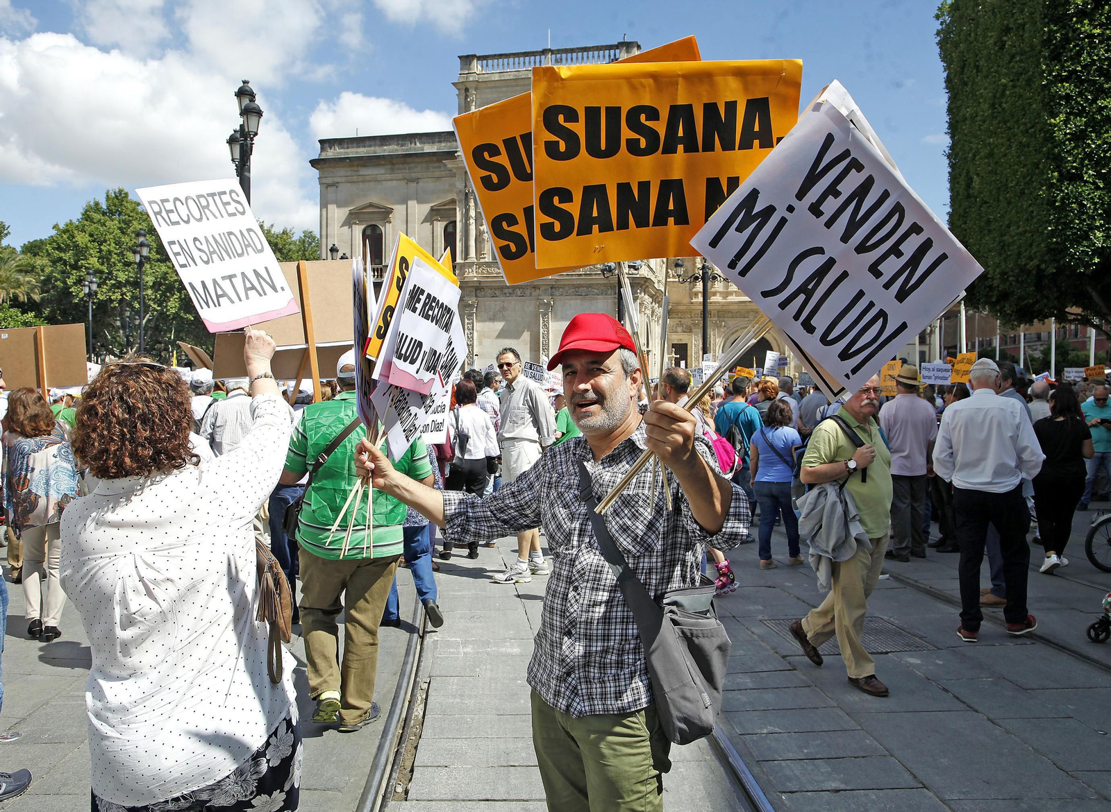 La manifestación contra los recortes en la Sanidad pública