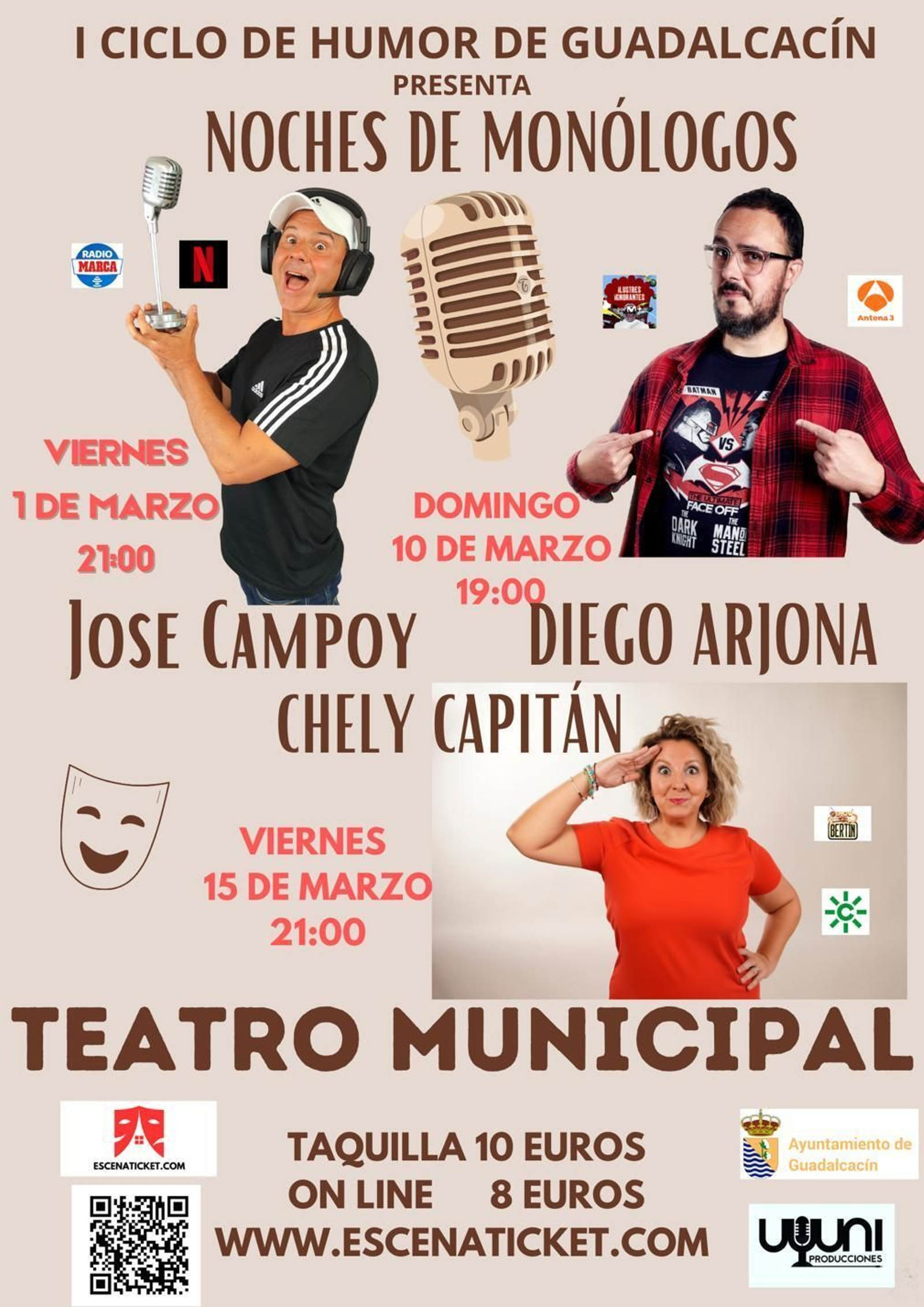 Cartel del ciclo de humor de Guadalcacín.