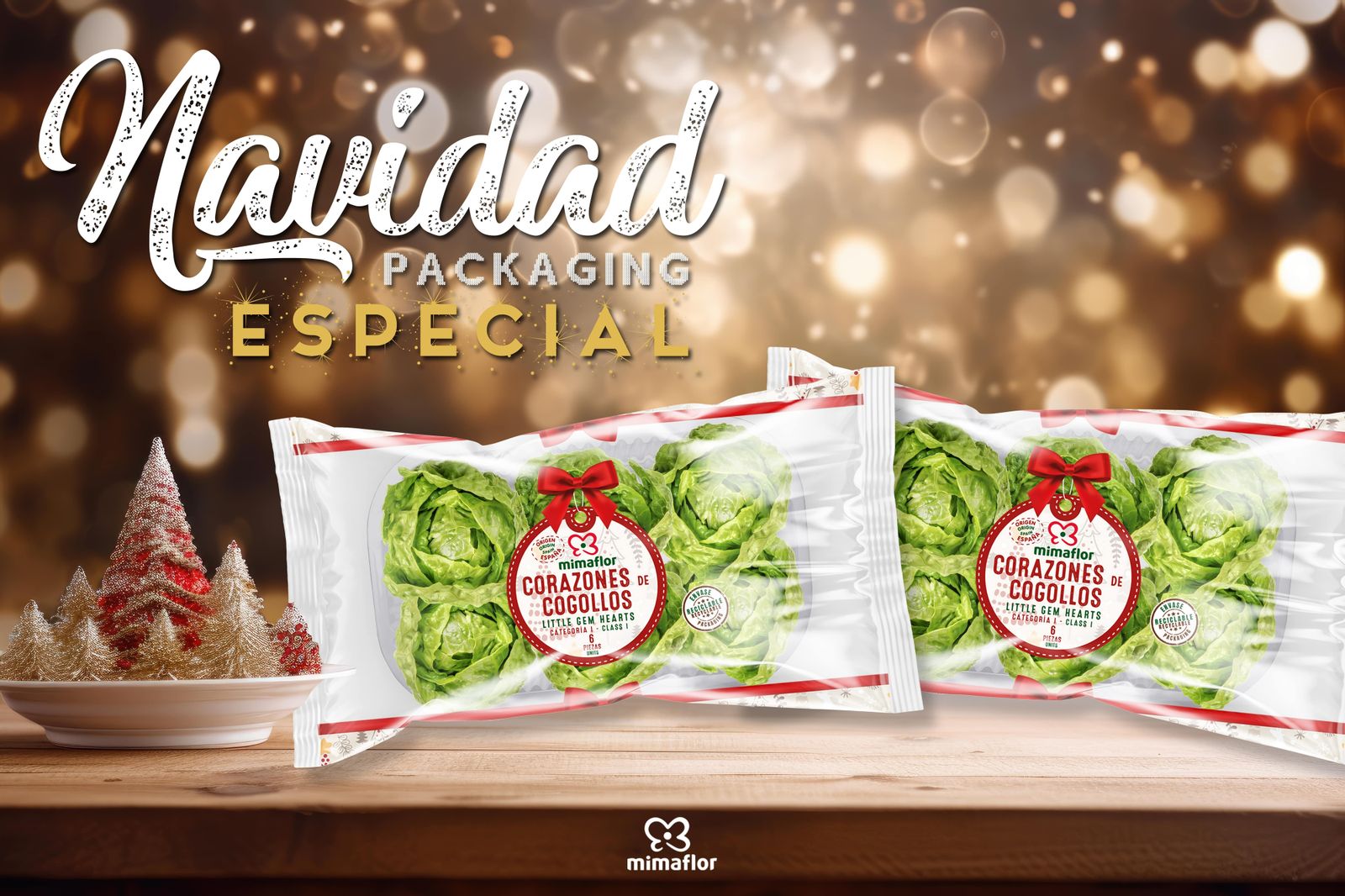 Edición navidad de corazones de cogollos.