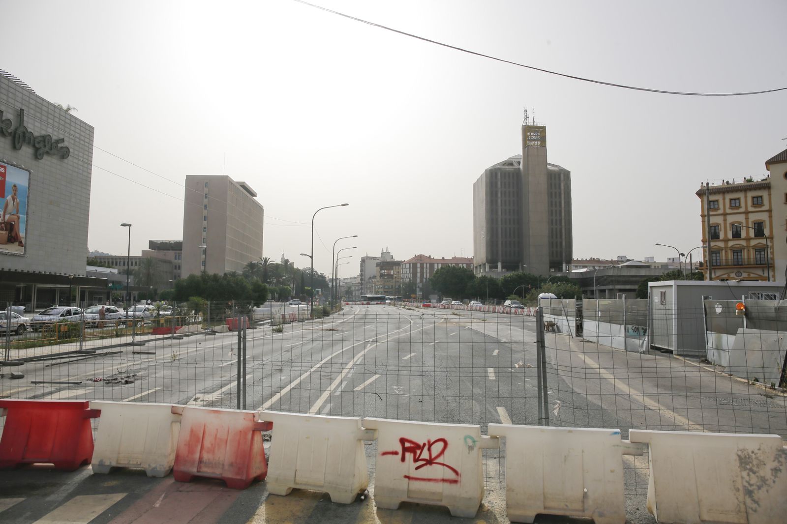 Aspecto de las obras poco después de que se rescindiera el contrato al Grupo Ortiz.