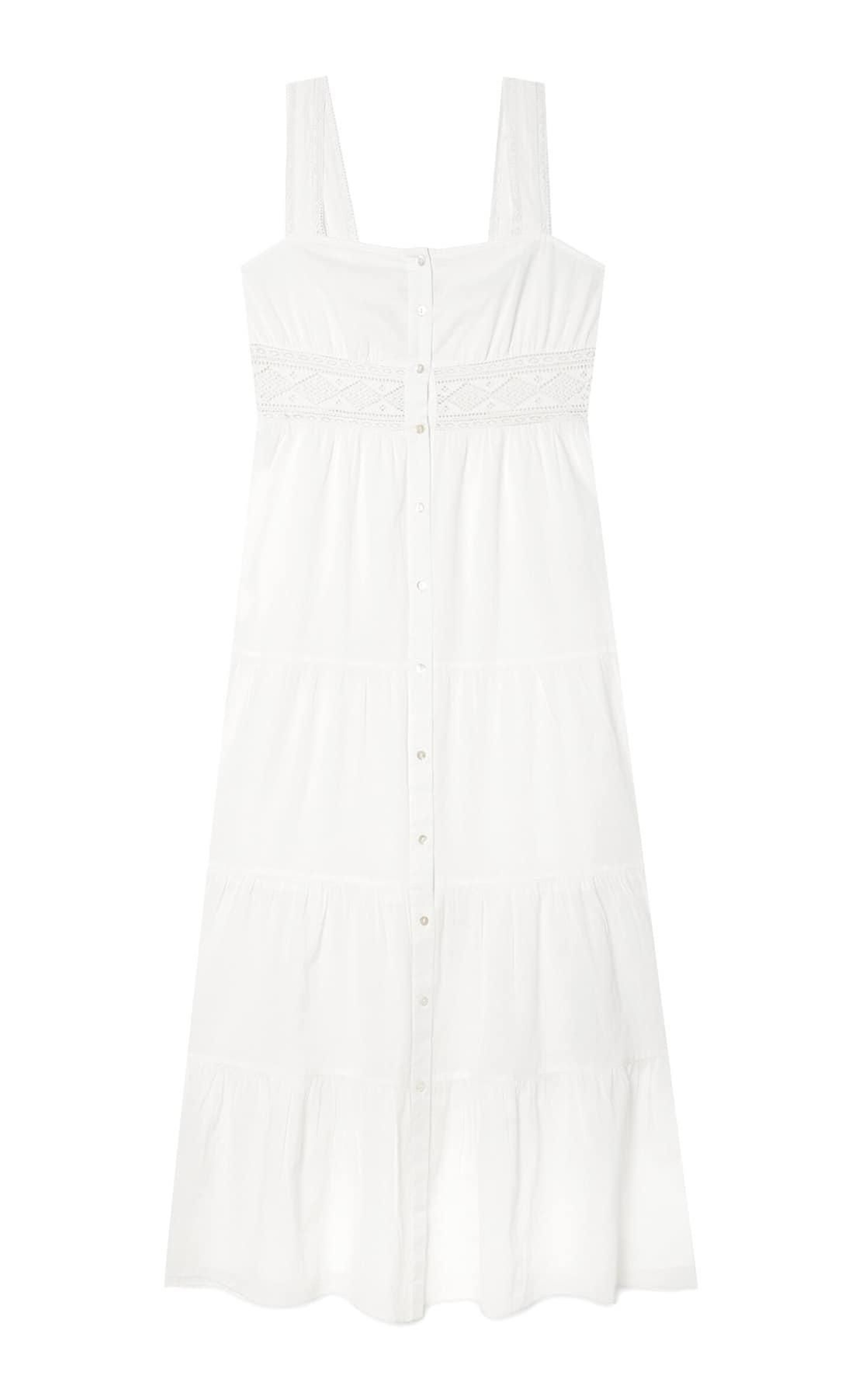 Vestido blanco de Stradivarius. Vestido blanco de Stradivarius.