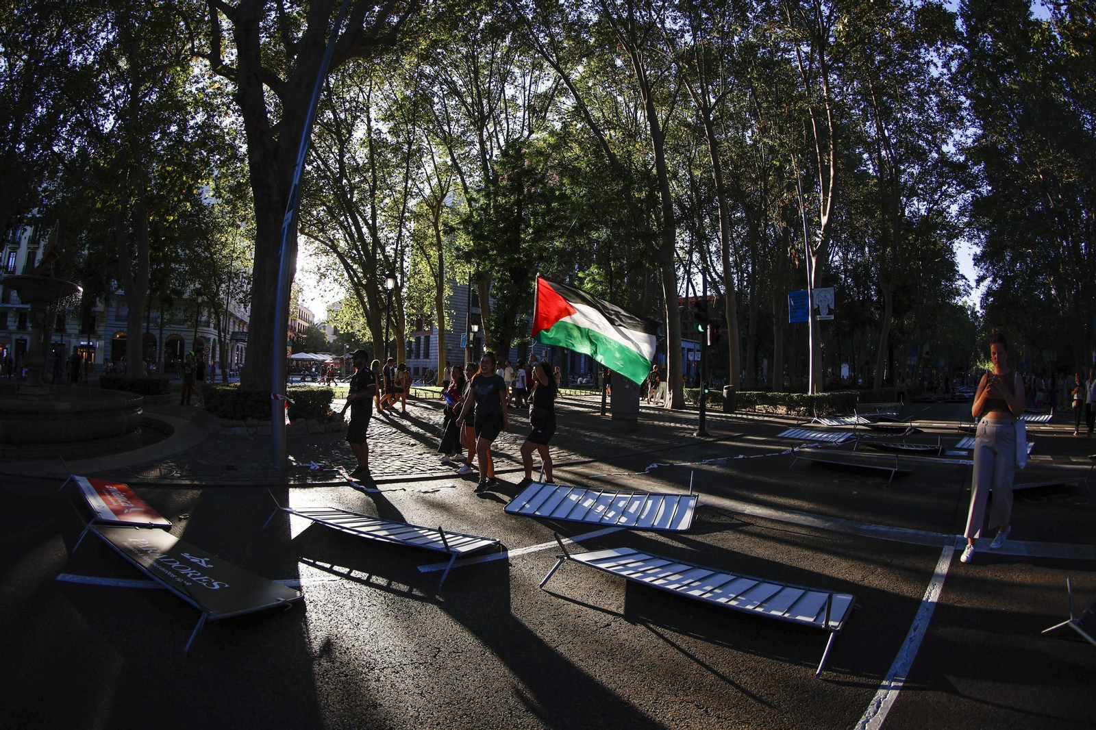 Las fotos de la protestas propalestinas que han obligado a cancelar la última etapa de la Vuelta a España