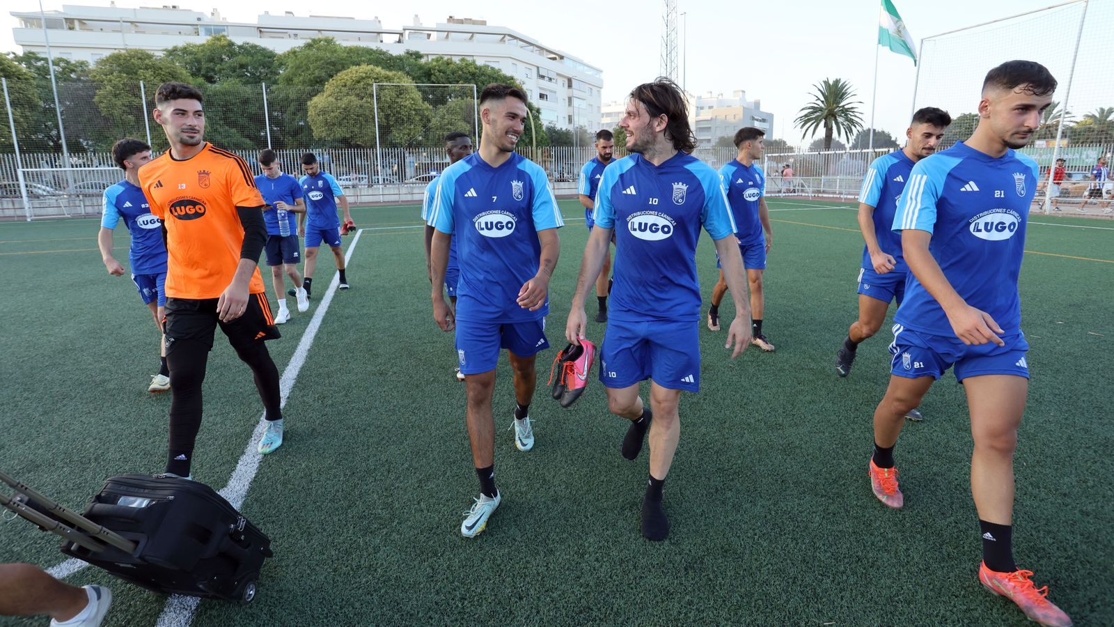 Primer entrenamiento del Xerez CD en el campo de La Granja