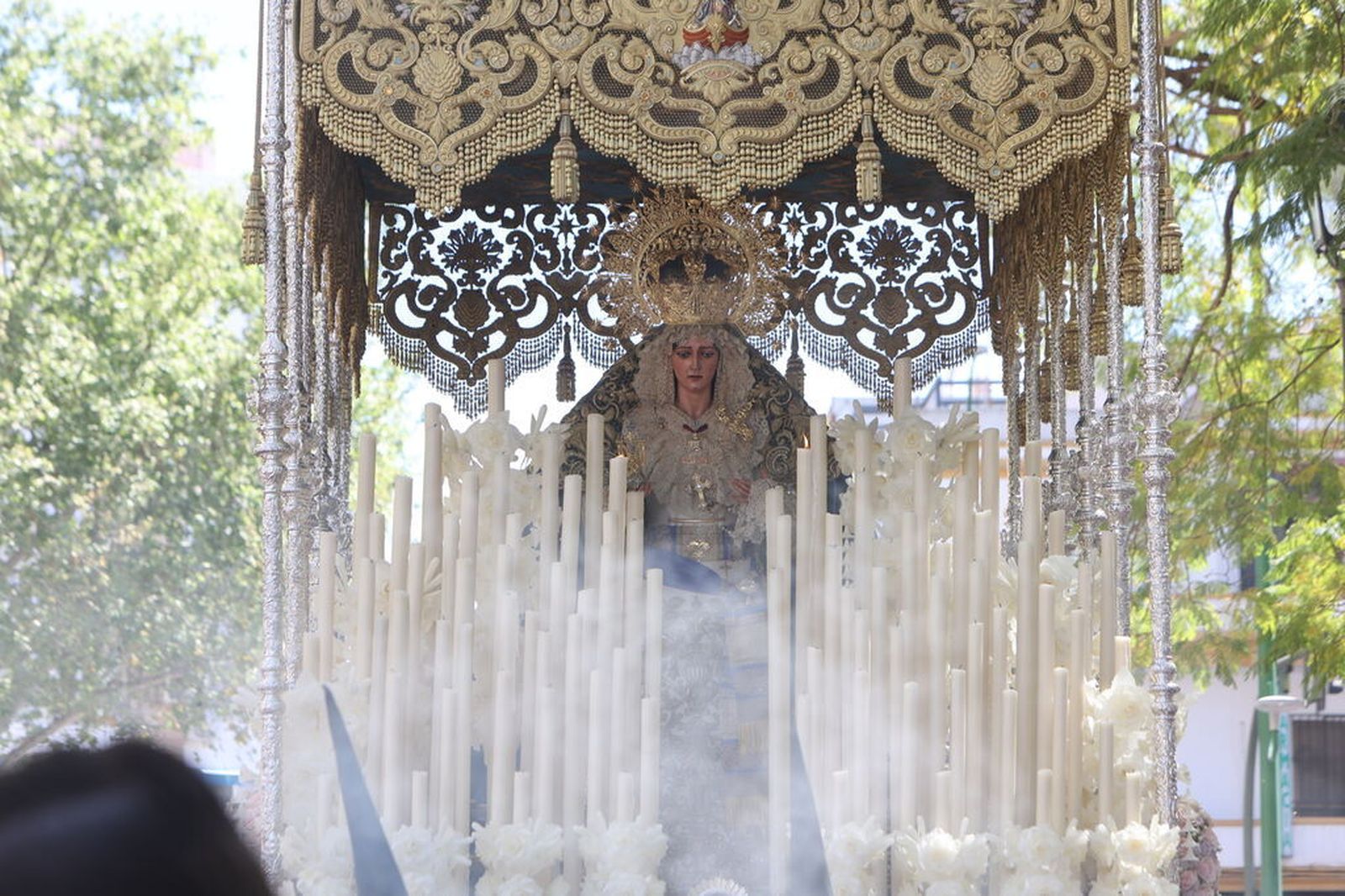 El palio de Consolación una tarde de Miércoles Santo