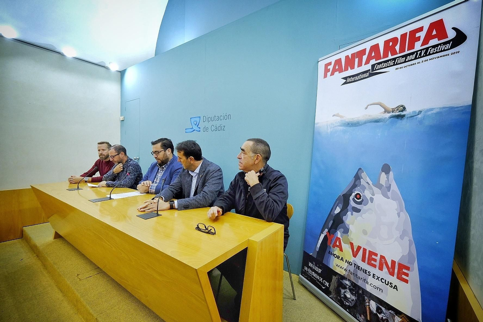 El acertado cartel del festival presidió la presentación de Fantarifa en la Diputación Provincial. El acertado cartel del festival presidió la presentación de Fantarifa en la Diputación Provincial.