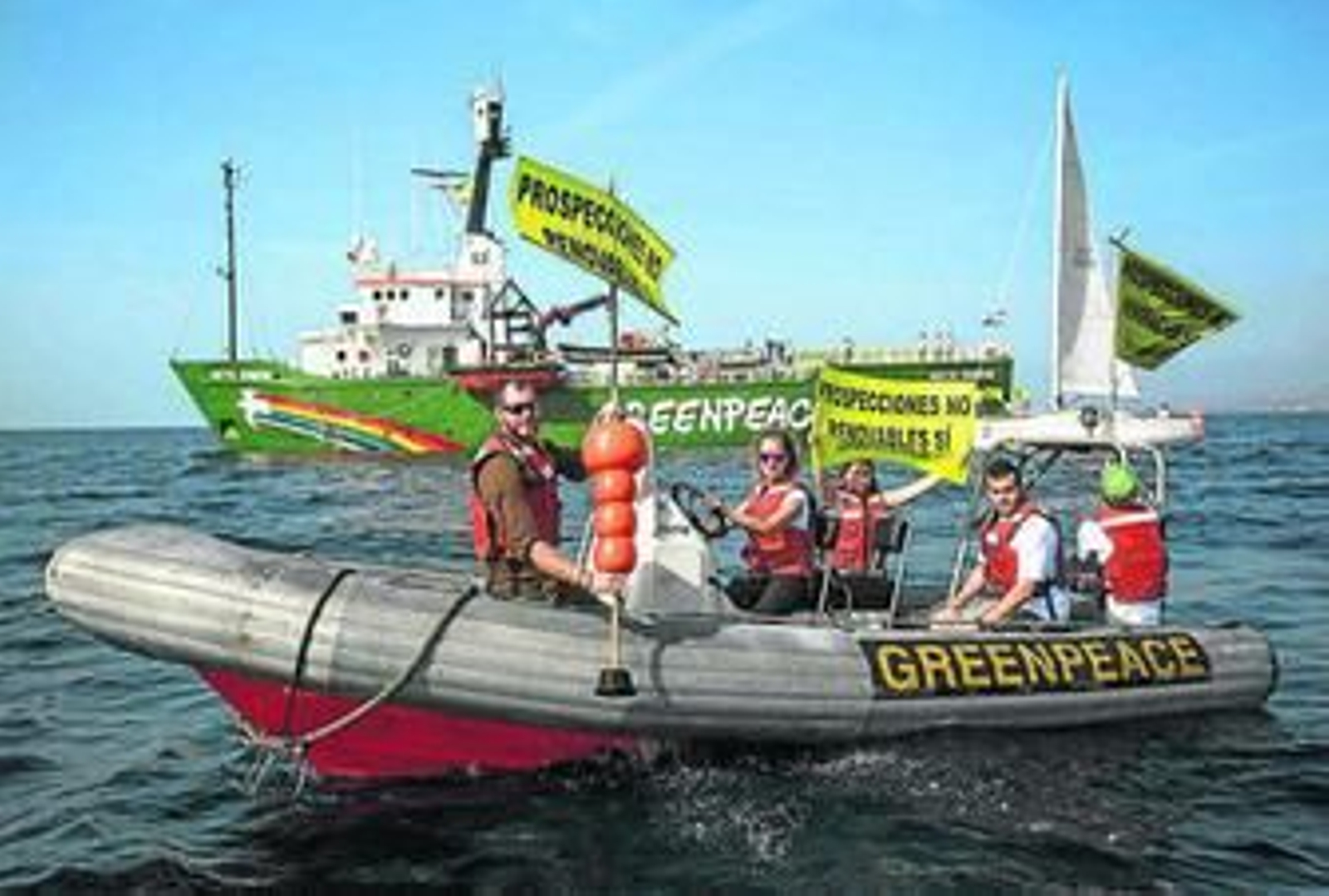 Greeenpeace siempre ha mostrado su rechazo a las prospecciones.