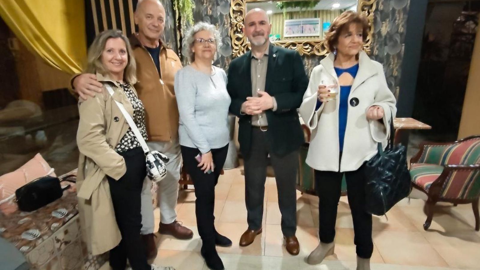 Mamen Gómez Cama, Pepe Díaz, Encarna Orozco, Adolfo Morales y Chispas Atero.