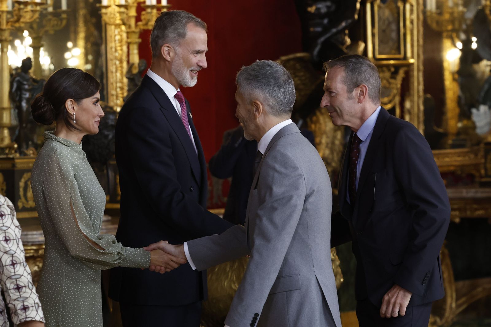 Las imágenes de los reyes durante la recepción en el Palacio Real