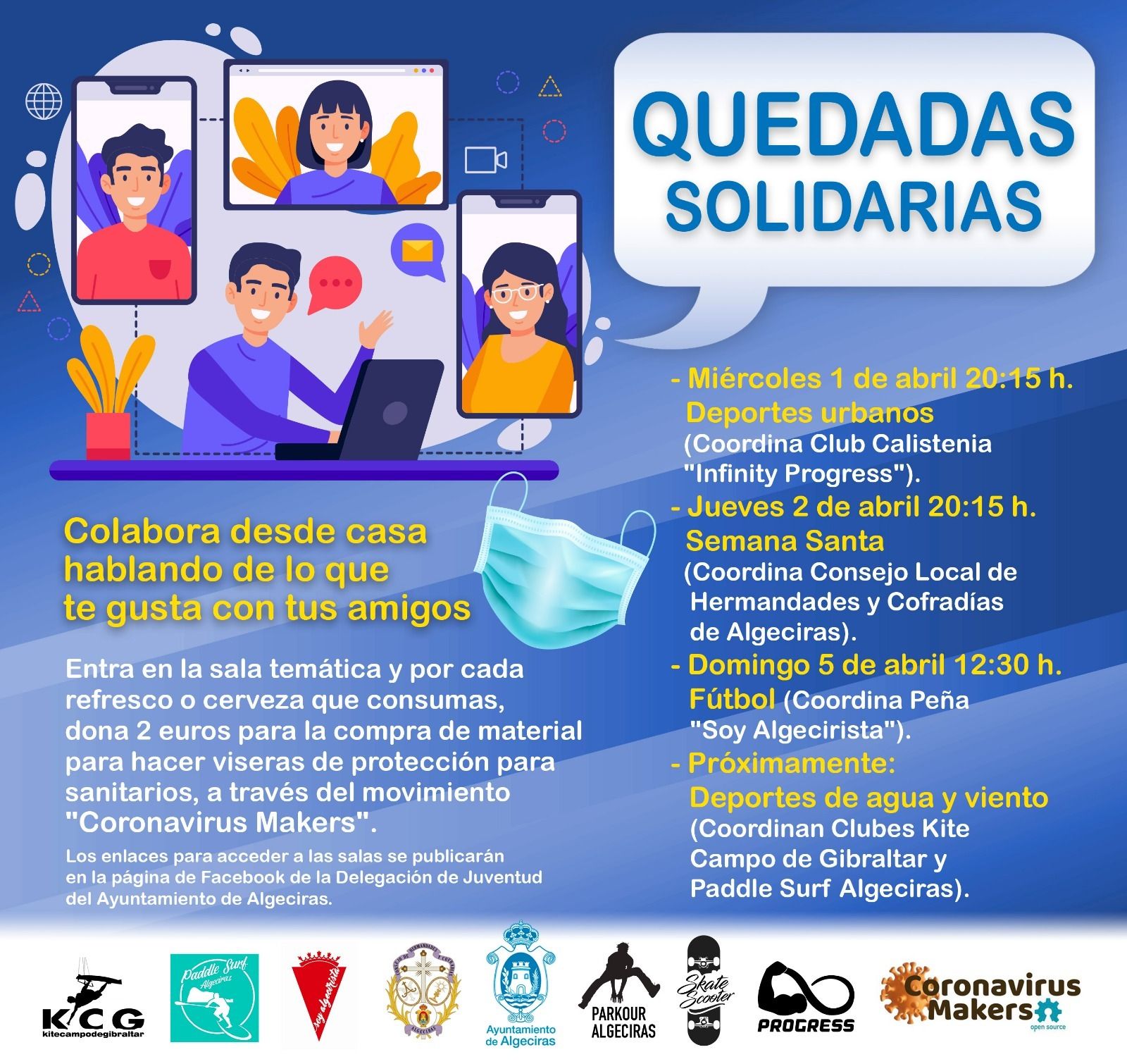 El cartel de las quedadas solidarias
