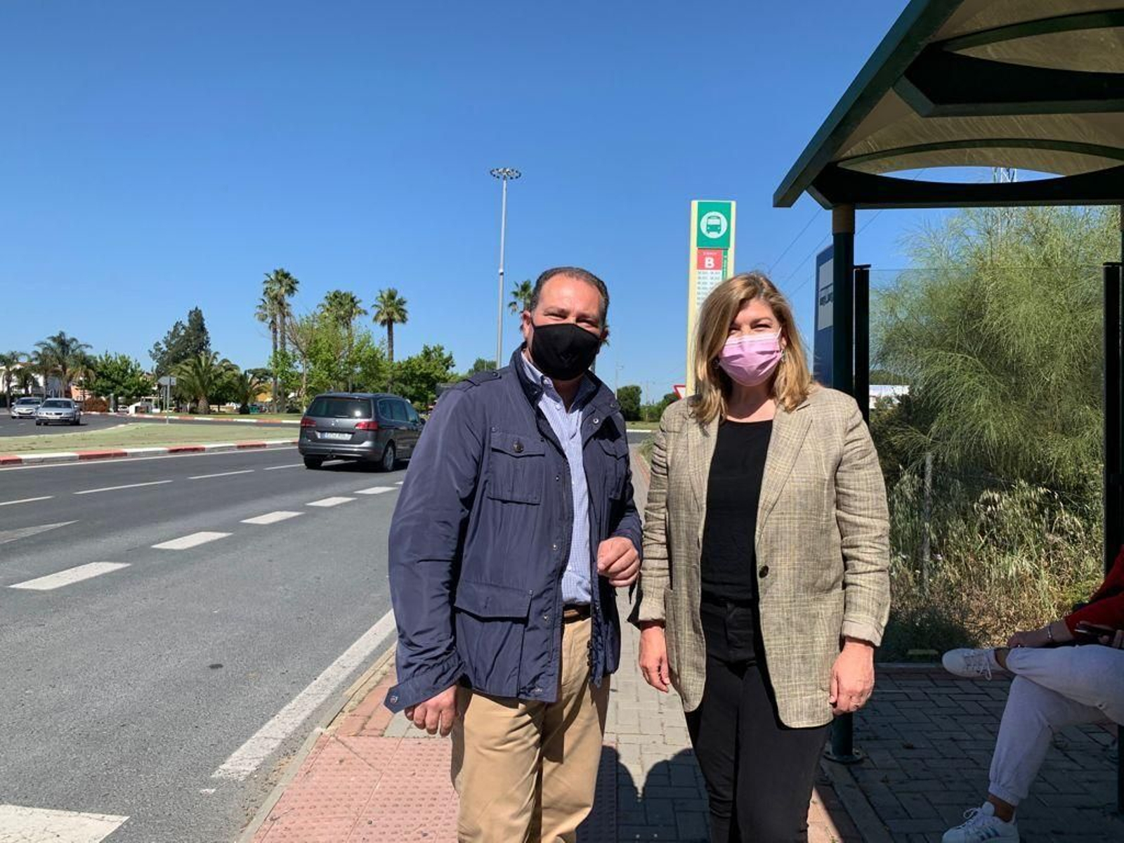 Parada de autobuses en Bellavista.
