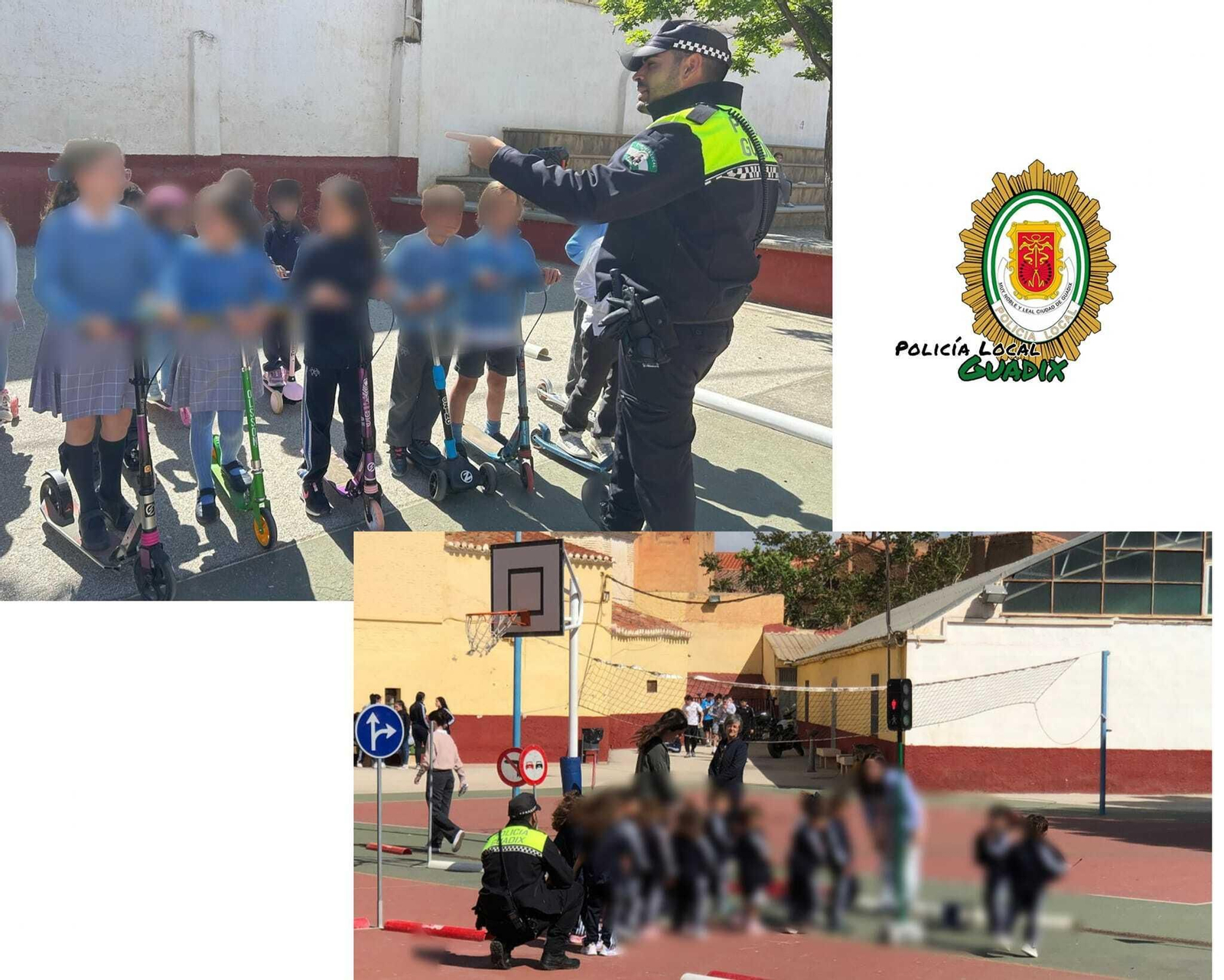 Policia Local de Guadix impartiendo una sesión formativa