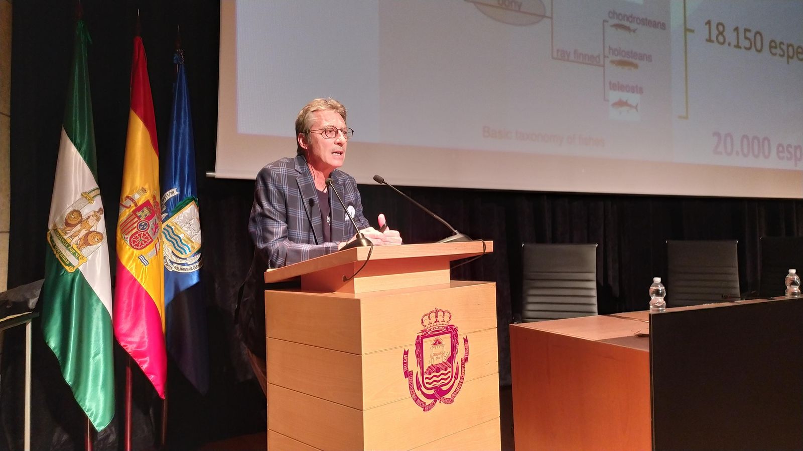 José Pérez Lucas Lloret durante su intervención en el Día Mundial del Bienmesabe.