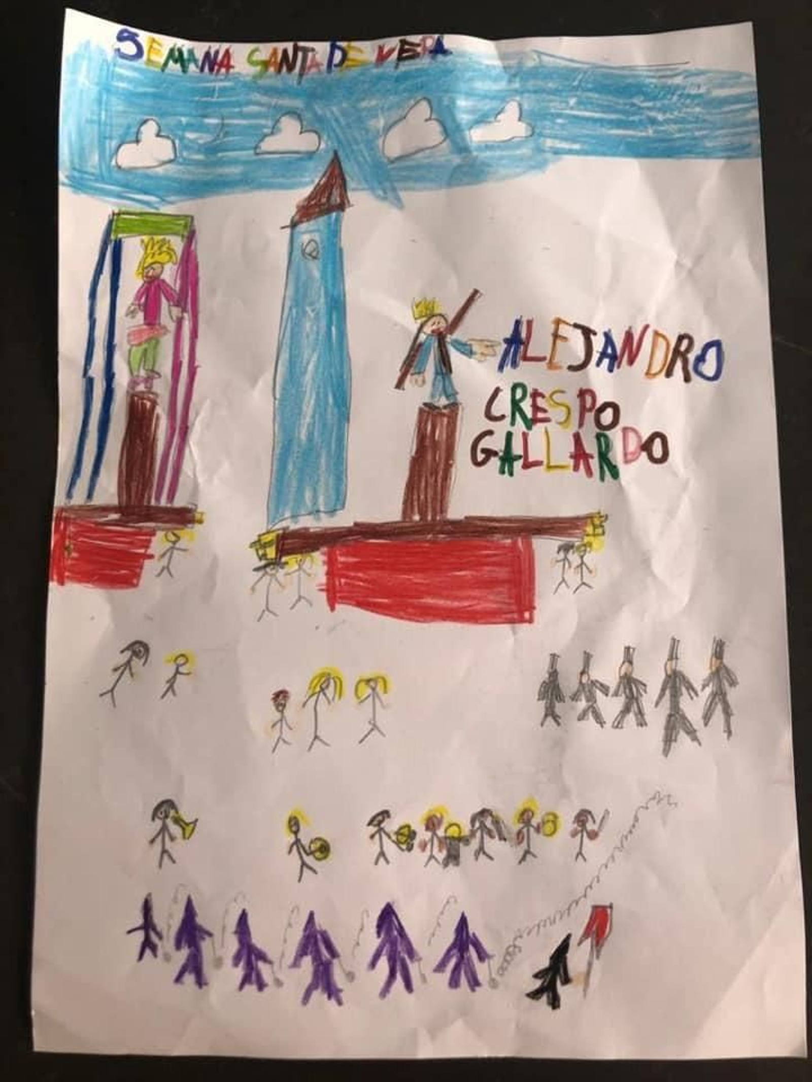 Dibujos sobre el Viernes Santo de Vera