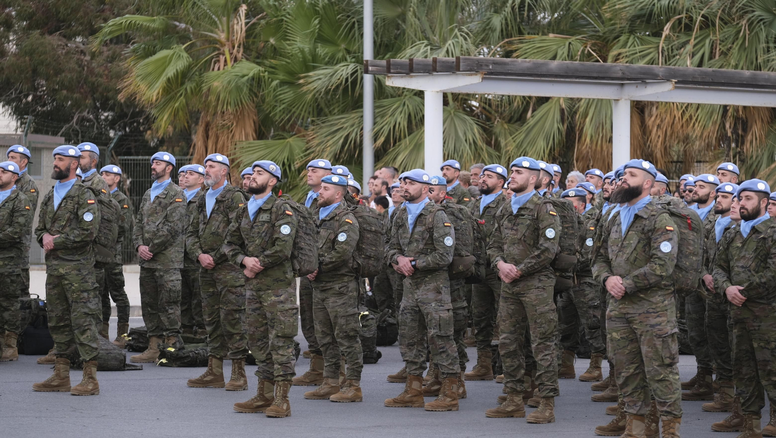 Imágenes de la salida del segundo contingente de La Legión con destino el Líbano