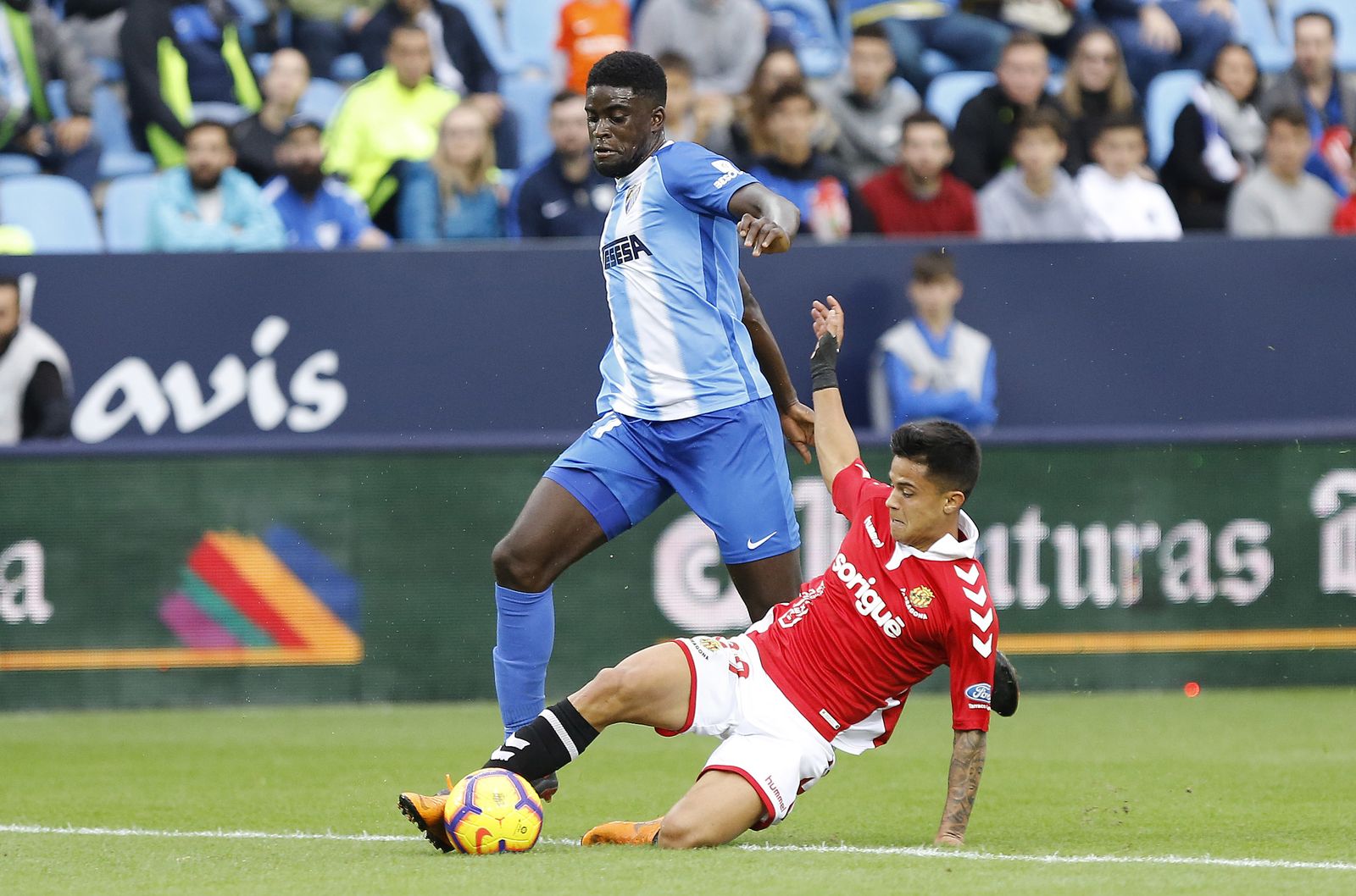 Alfred N'Diaye, en el Málaga-Nástic.