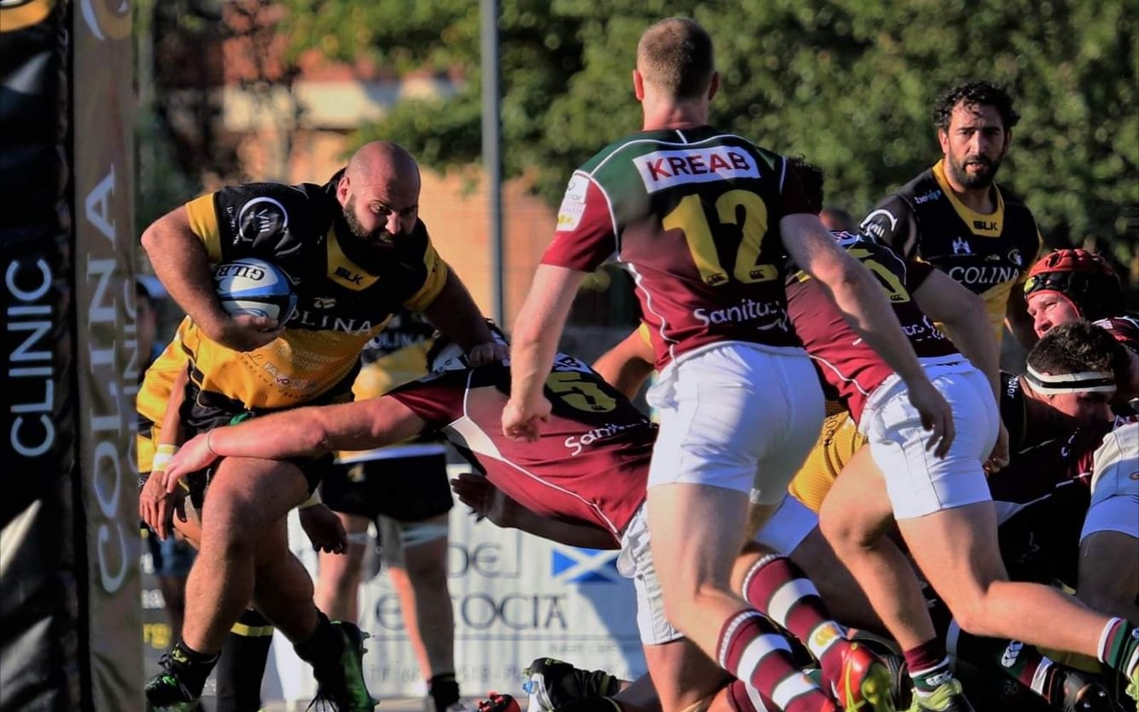 Pisapia durante un partido con el conjunto burgalés.
