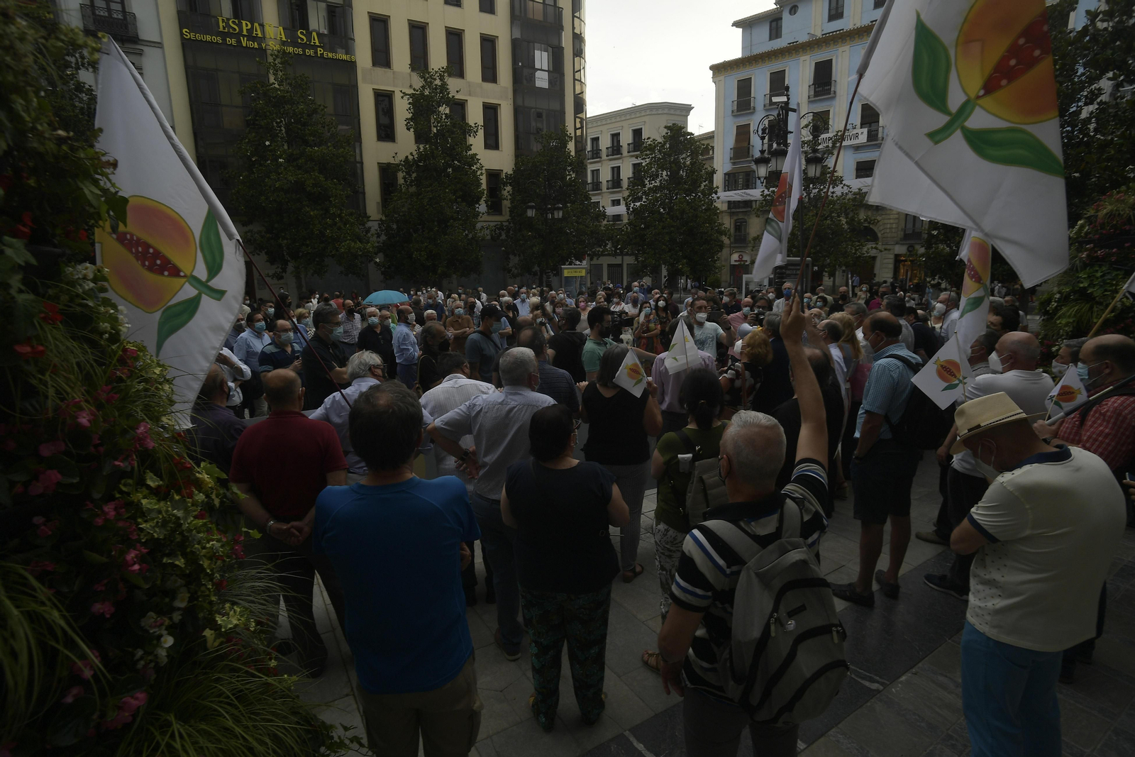 La concentración para pedir un nuevo gobierno municipal en Granada, en imágenes