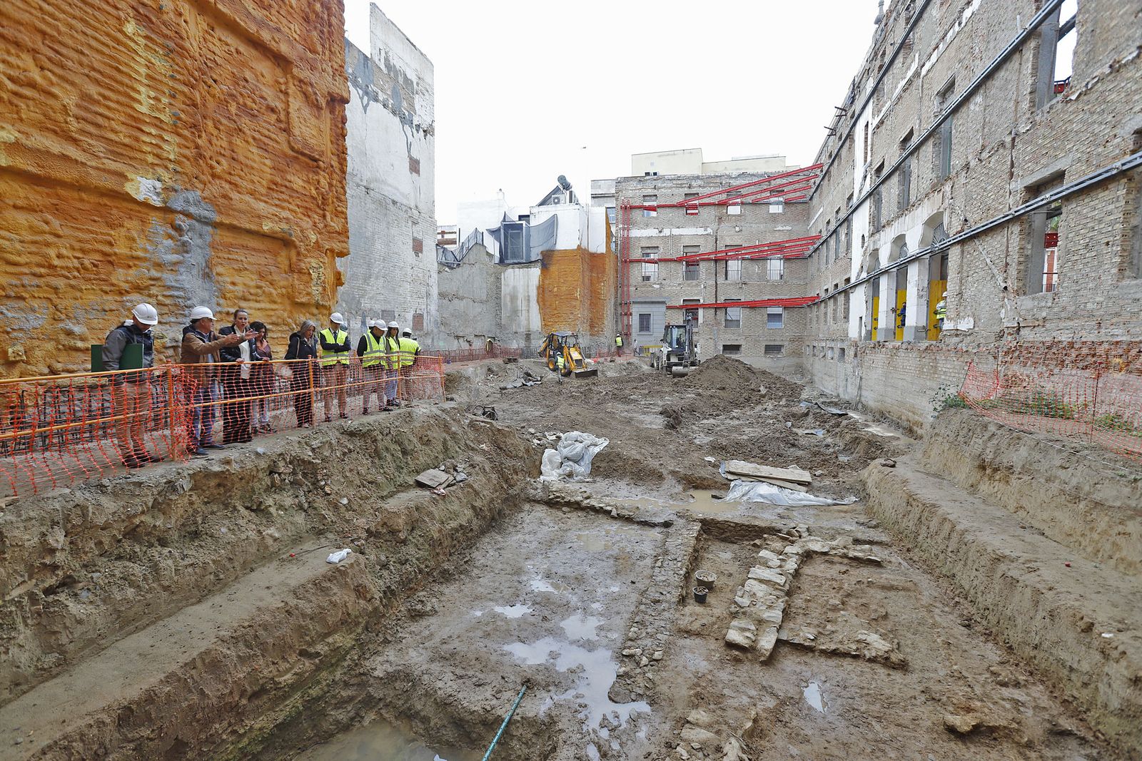 Restos arqueológicos en el solar del edificio de Hacienda